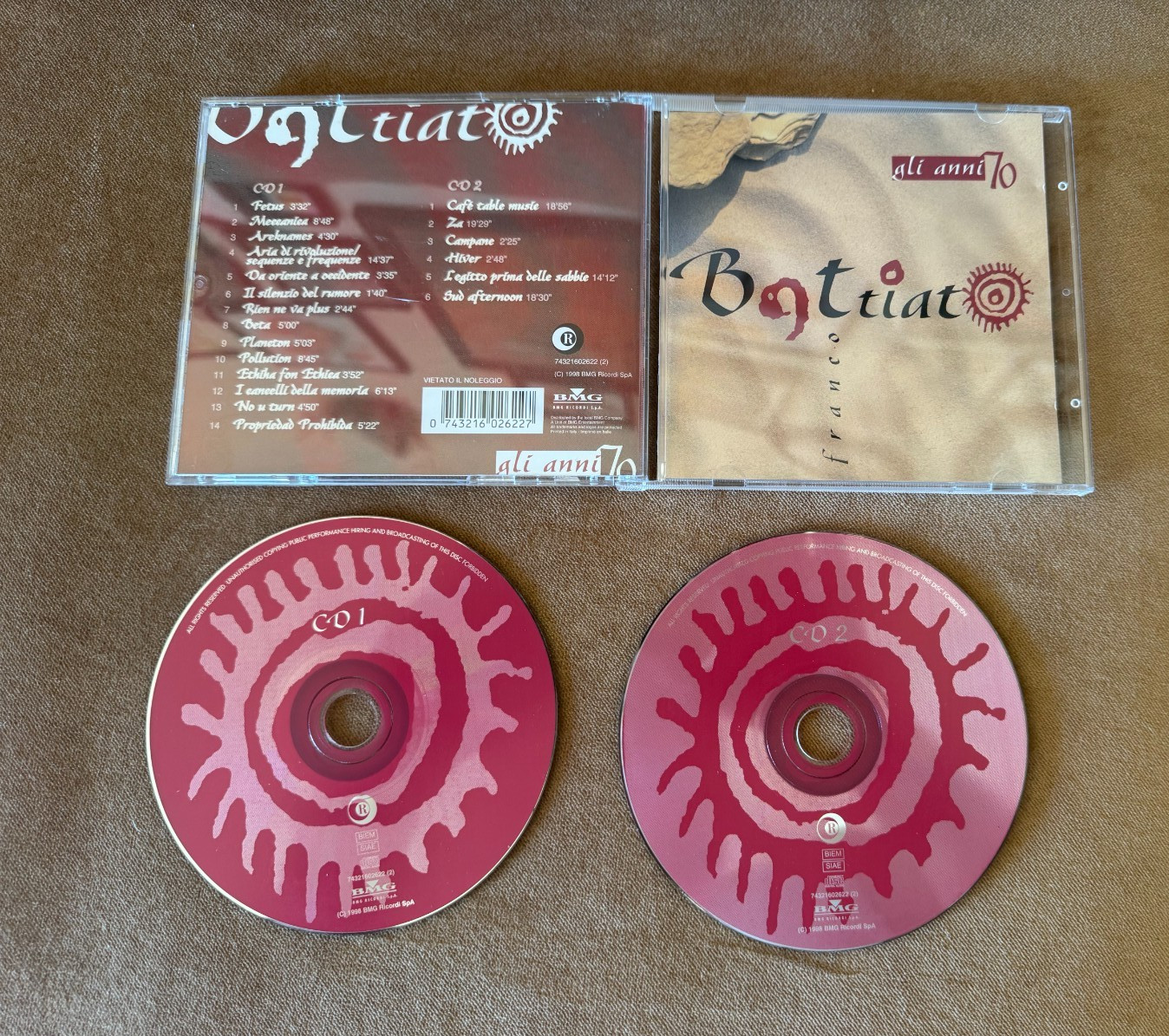 FRANCO BATTIATO GLI ANNI \'70 TWO CD, DUE DISCHI-VERY GOOD