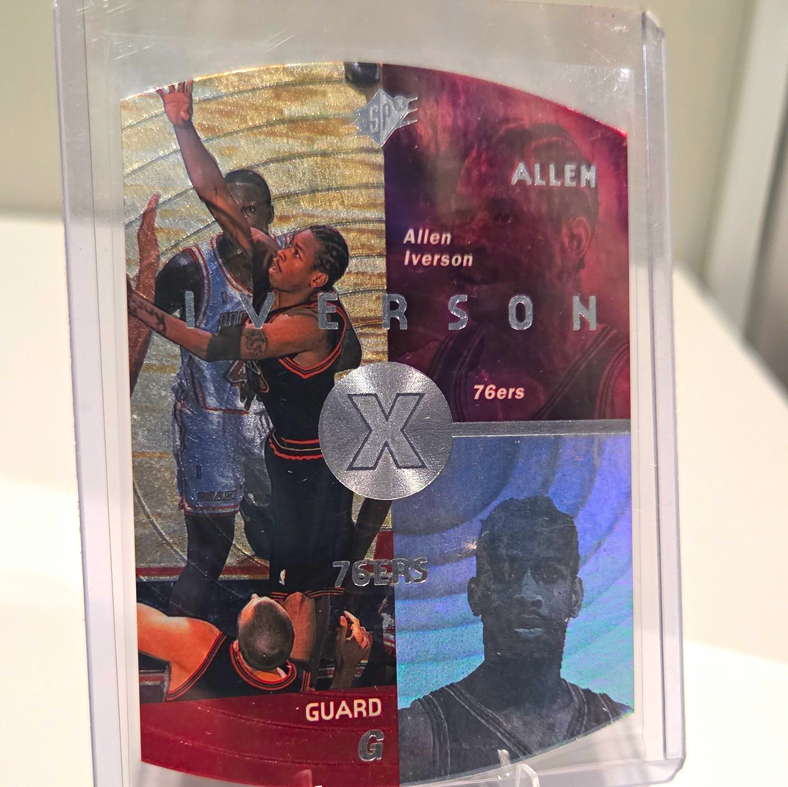 Upper Deck SPx 1997-98 Allen Iverson Basketball #30 Philadelphia 76ers Hologram