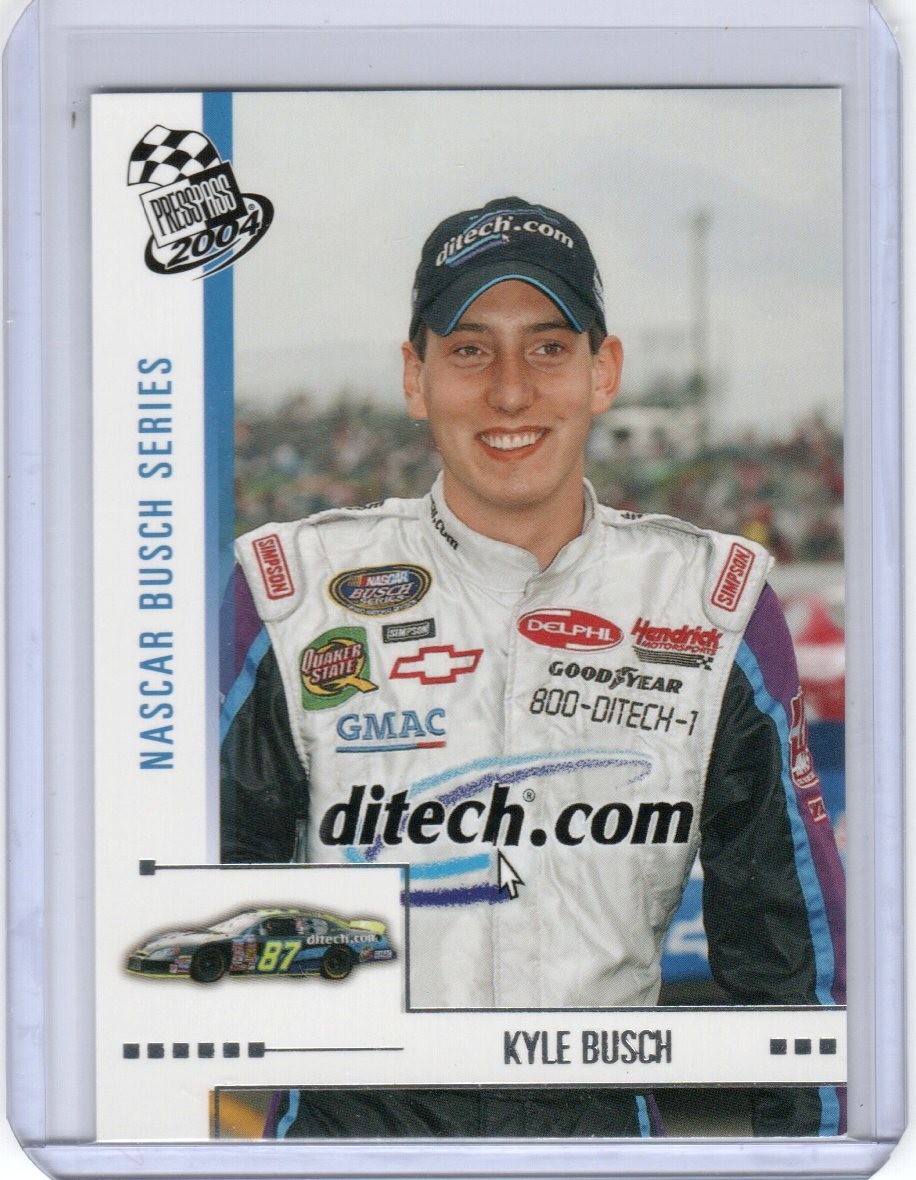 2004 PRESS PASS Kyle Busch ROOKIE CARD #38 2004 PRESS PASS Kyle Busch ROOKIE CARD #38