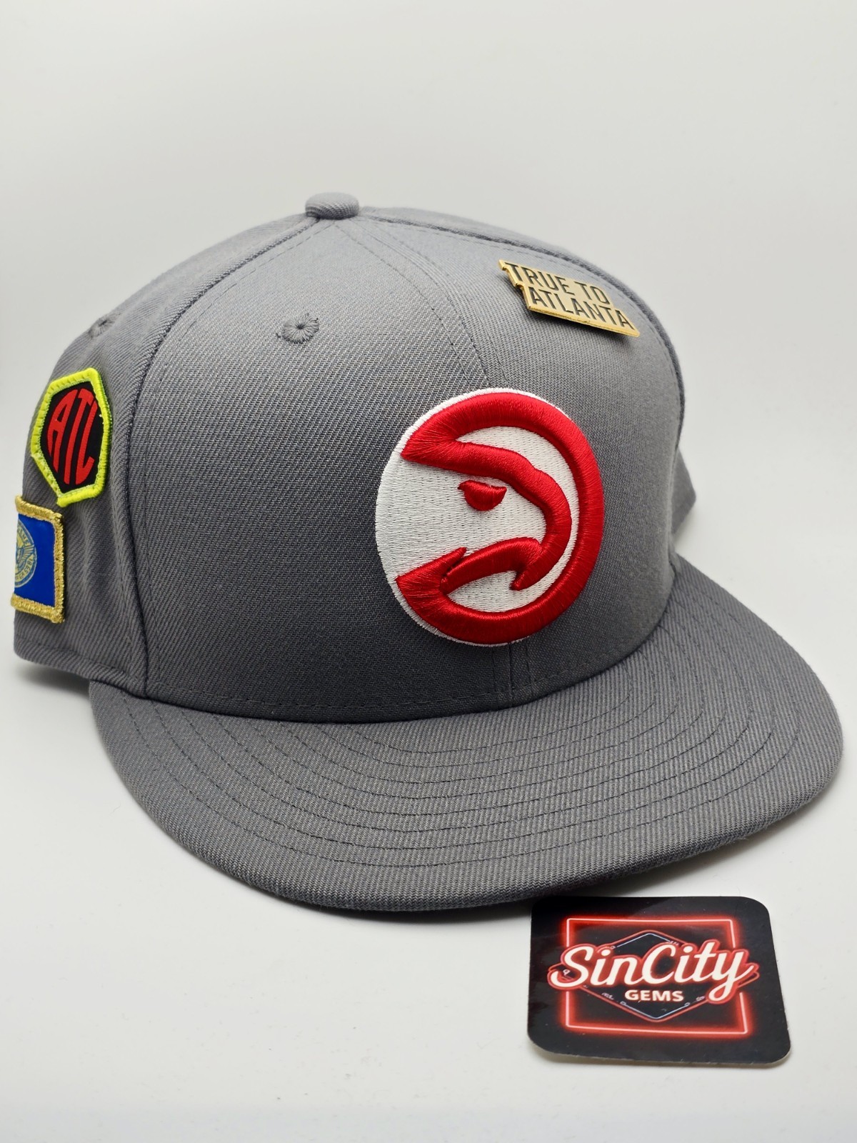 ATL Atlanta Hawks True To Atlanta 9Fifty Gray SnapBack Hat Cap ATL Atlanta Hawks True To Atlanta 9Fifty Gray SnapBack Hat Cap