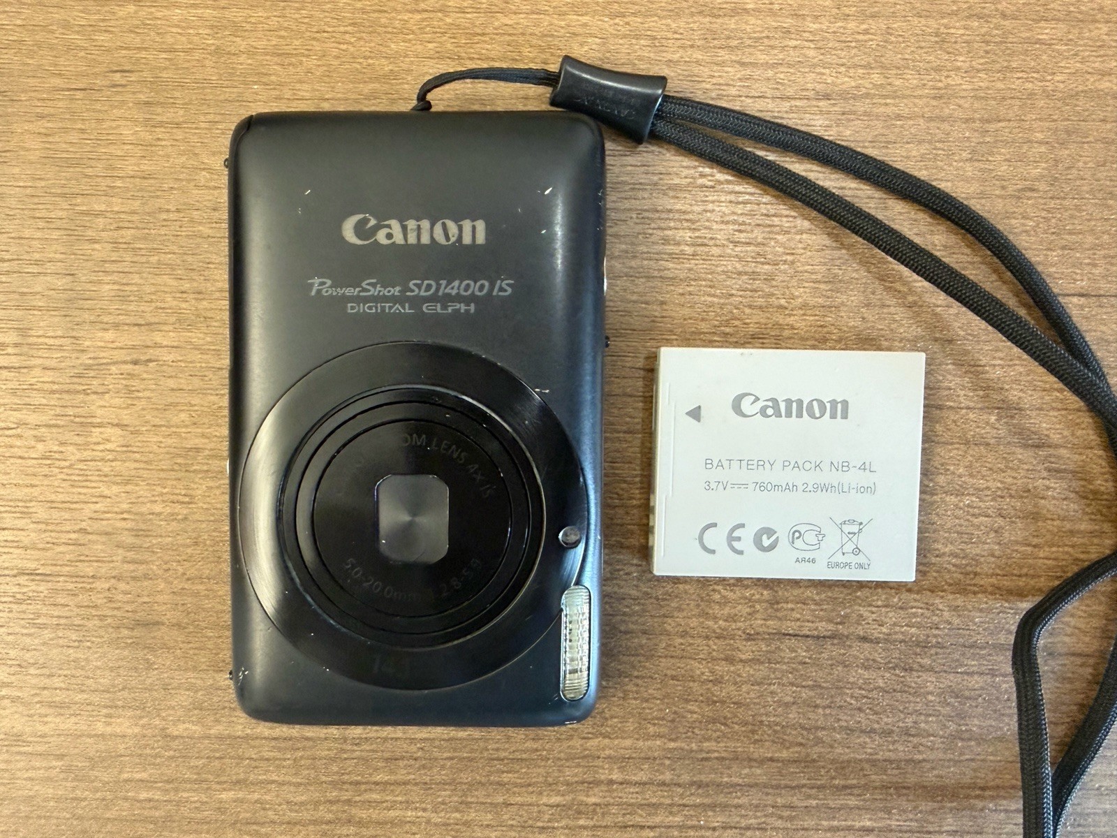 Canon Powershot SD1400 IS Black Digital Camera 14.1MP Digital Elph with Battery Canon Powershot SD1400 IS Black Digital Camera 14.1MP Digital Elph with Battery