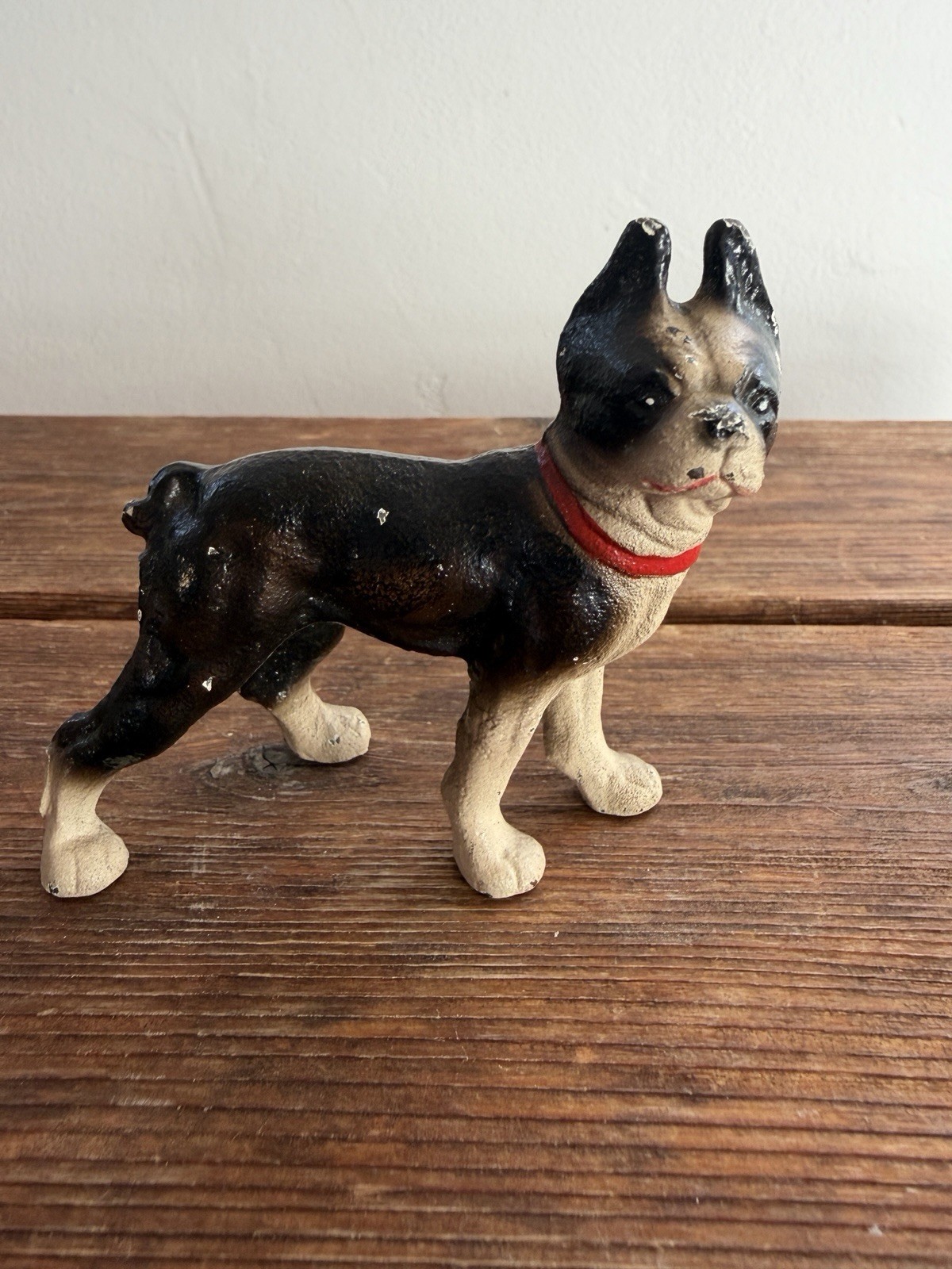 Antique Hubley Small Cast Iron Boston Terrier Dog Figurine Paperweight 3” Antique Hubley Small Cast Iron Boston Terrier Dog Figurine Paperweight 3”