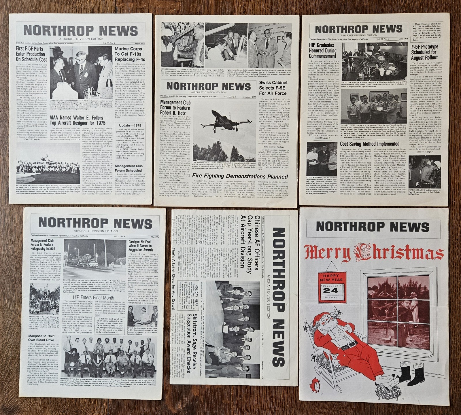 VINTAGE LOT OF 11 ISSUES OF NORTHROP NEWS - YEARS 1970 1972 1974 1975 1976 1977 VINTAGE LOT OF 11 ISSUES OF NORTHROP NEWS - YEARS 1970 1972 1974 1975 1976 1977