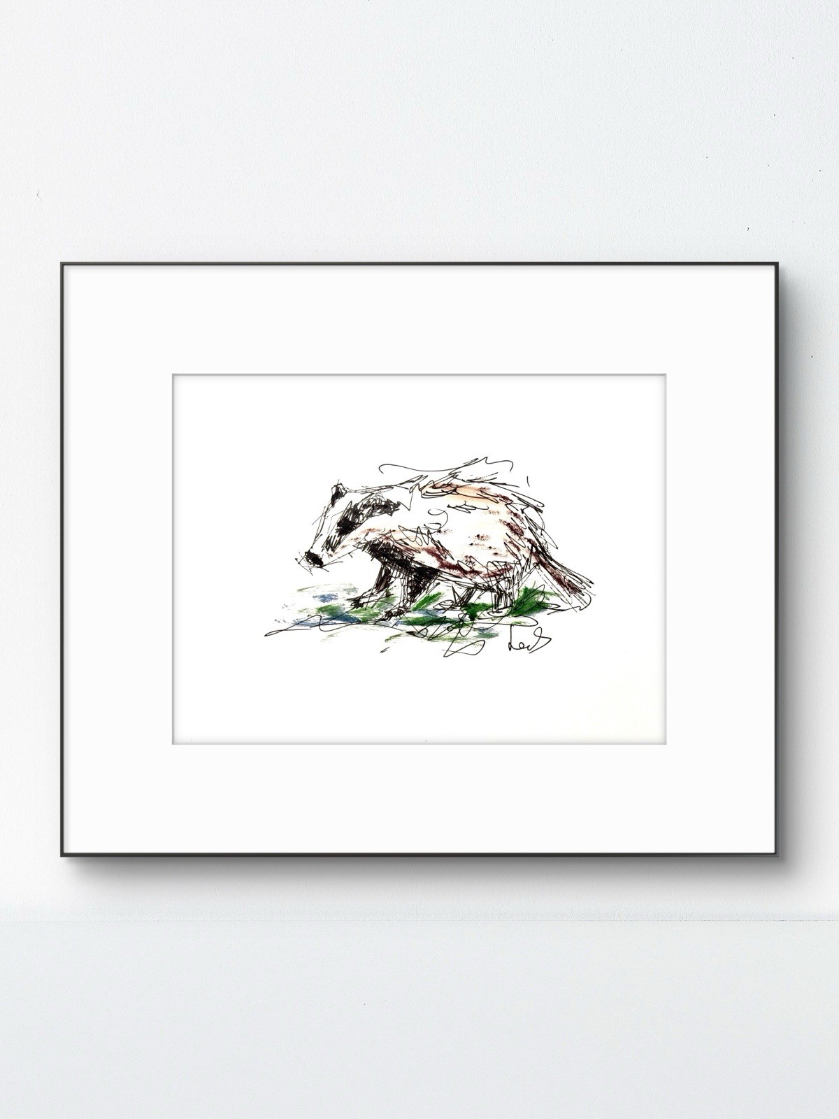 Original Abstract Expressionism 9x12 Badger Handmade Signed Fine Art 18