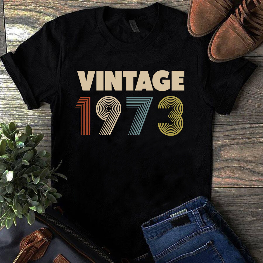 Vintage 1973 years old Unisex Men Women Tshirt