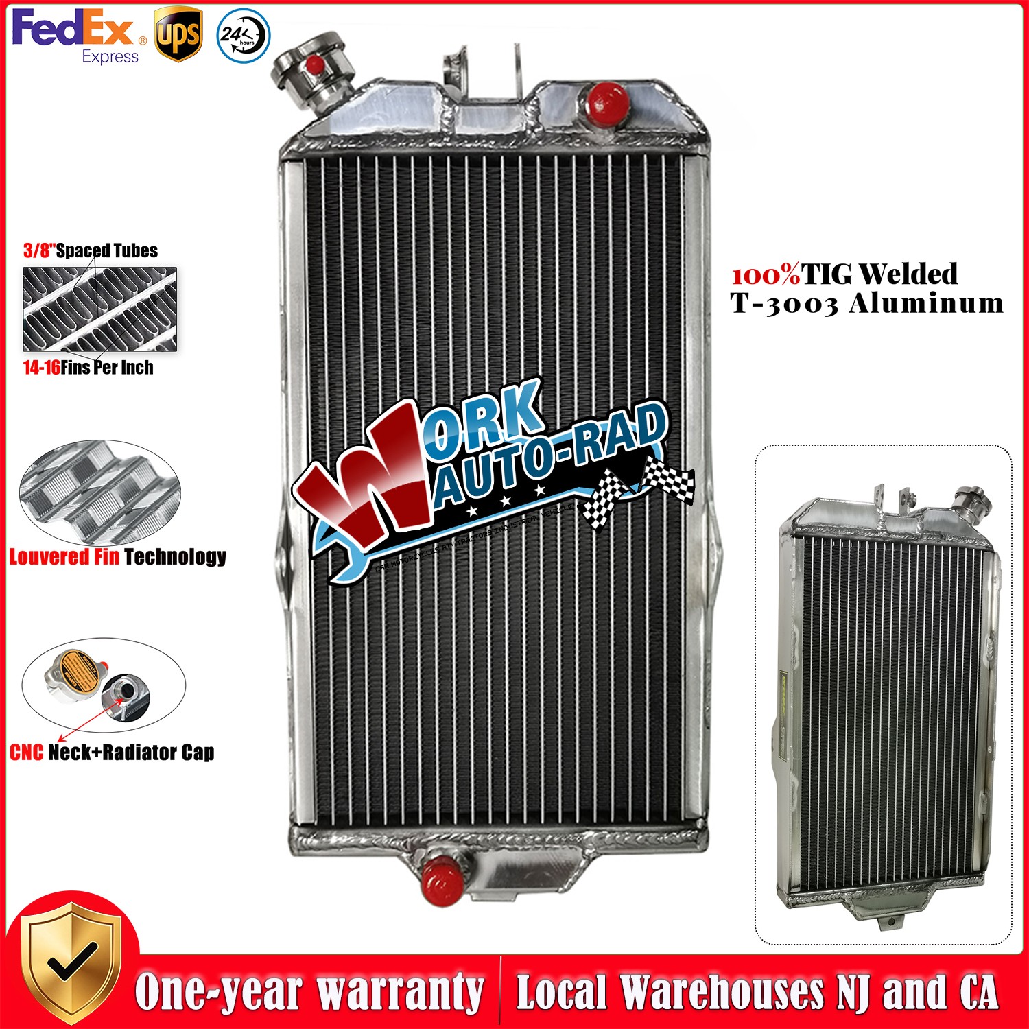 Aluminum Radiator For 1987-1990 1988 Suzuki Quadzilla LT500R Quadracer LT 500 R