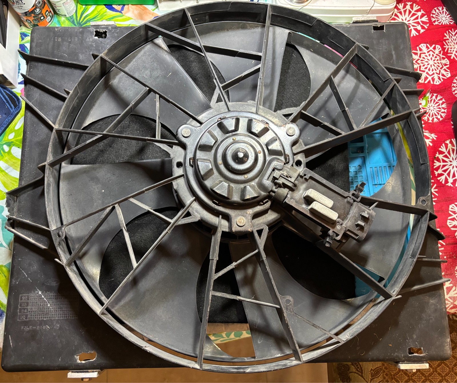 1993 1996 OEM Lincoln Mark VIII Electric Cooling Fan F3LE-8146-AC Tested 2 Speed