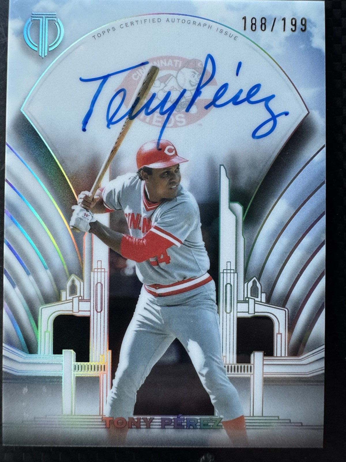 2026 TOPPS TRIBUTE AUTO TONY PEREZ SIGNED AUTOGRAPH CREST CALLIGRAPHY /199 2026 TOPPS TRIBUTE AUTO TONY PEREZ SIGNED AUTOGRAPH CREST CALLIGRAPHY /199