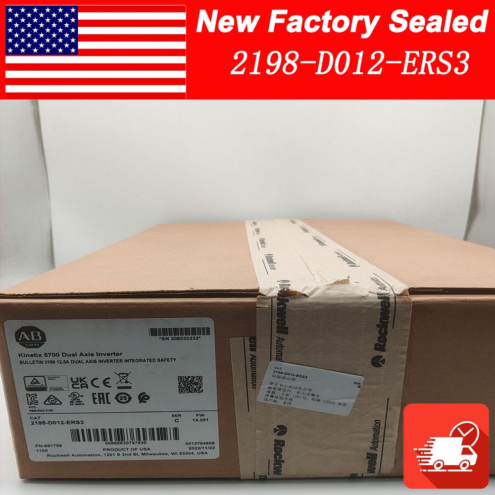 1PC AB New 2198-D012-ERS3/C  Kinetix 5700 Dual Axis Inverter Module