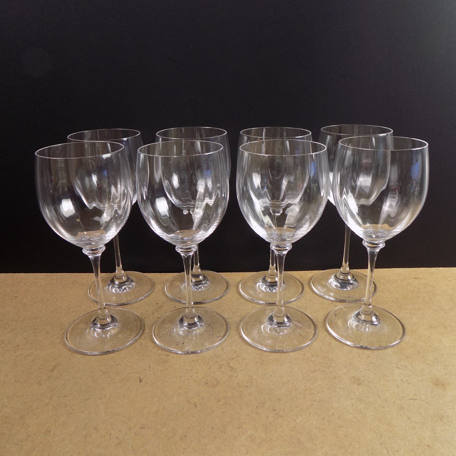 8 Mikasa Crystal Stephanie Wine Goblets Glasses 7\ 8 Mikasa Crystal Stephanie Wine Goblets Glasses 7\