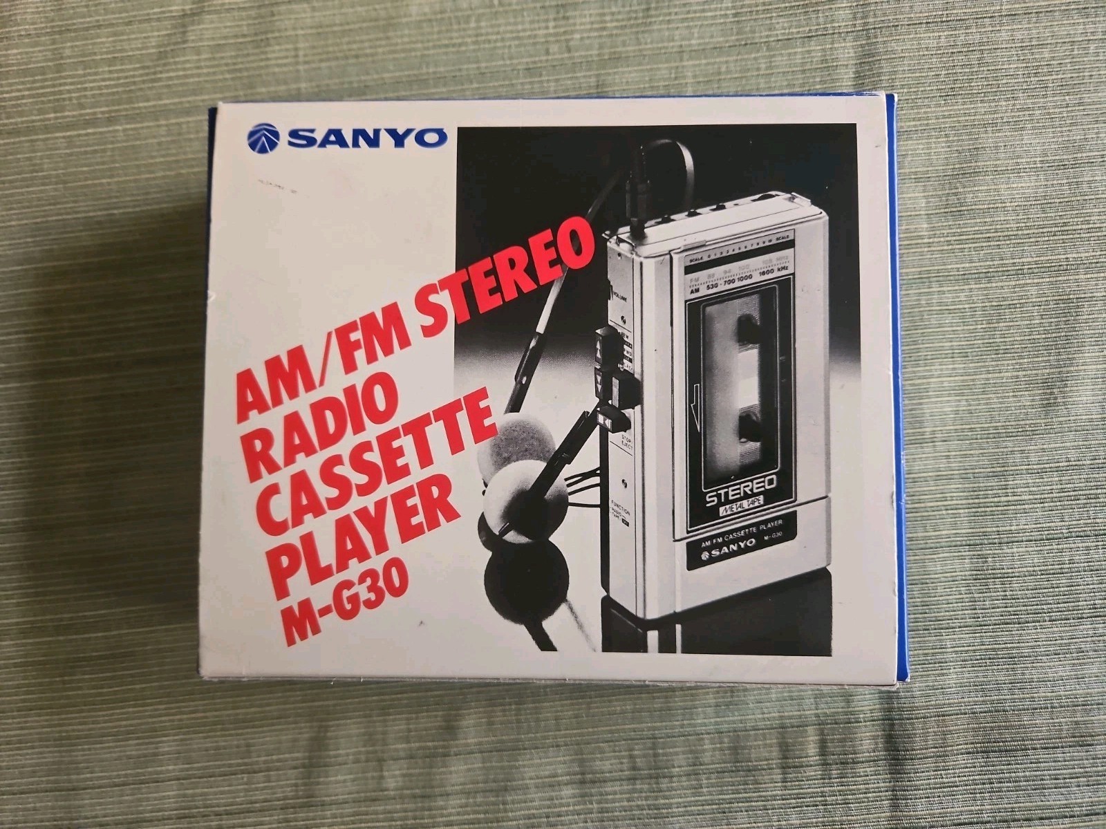Vintage 1980s Sanyo AM/FM Stereo Radio Cassette Player M-G30 With Box In Working