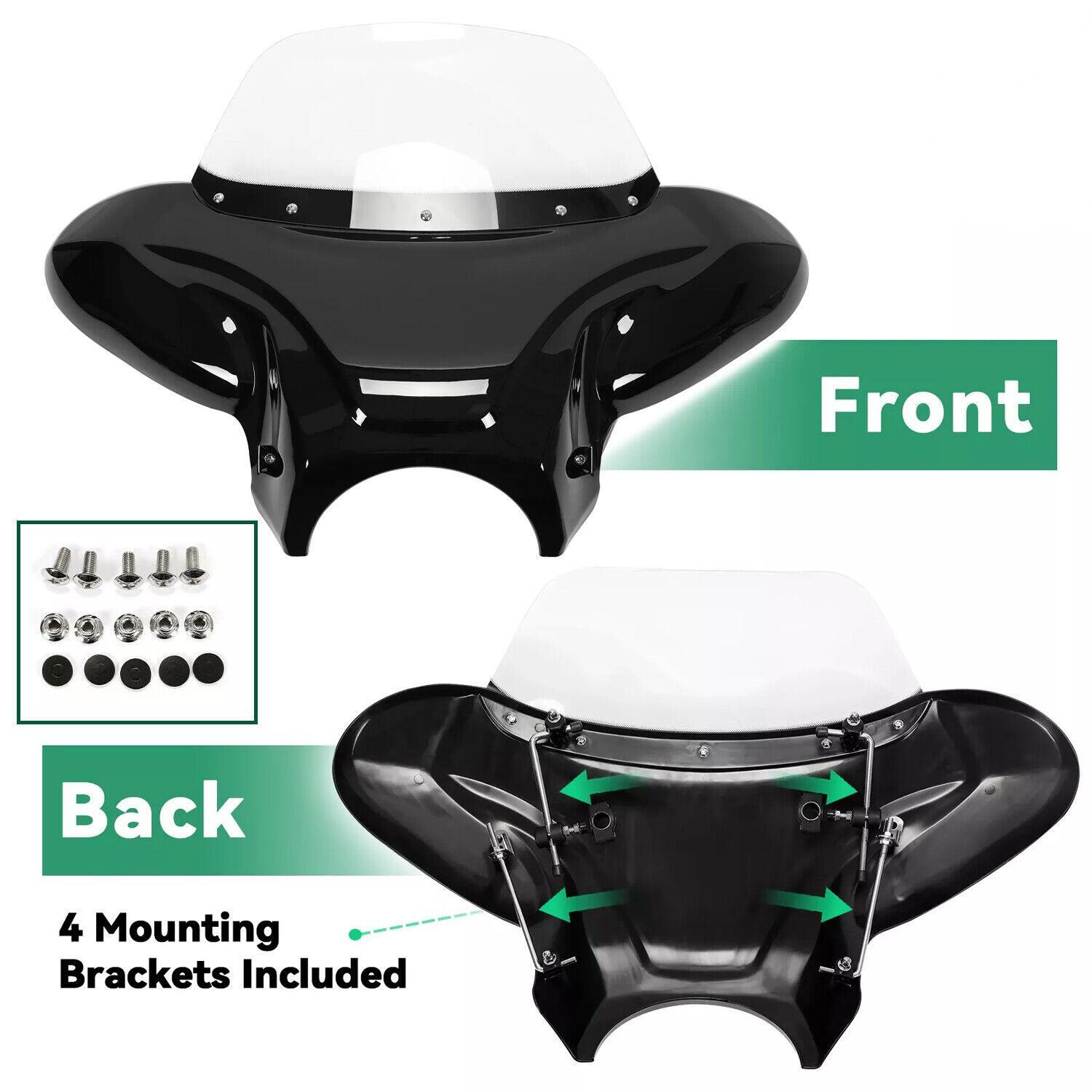 Universal Front Fairing Batwing Windshield Windscreen For Harley Yamaha Suzuki Universal Front Fairing Batwing Windshield Windscreen For Harley Yamaha Suzuki