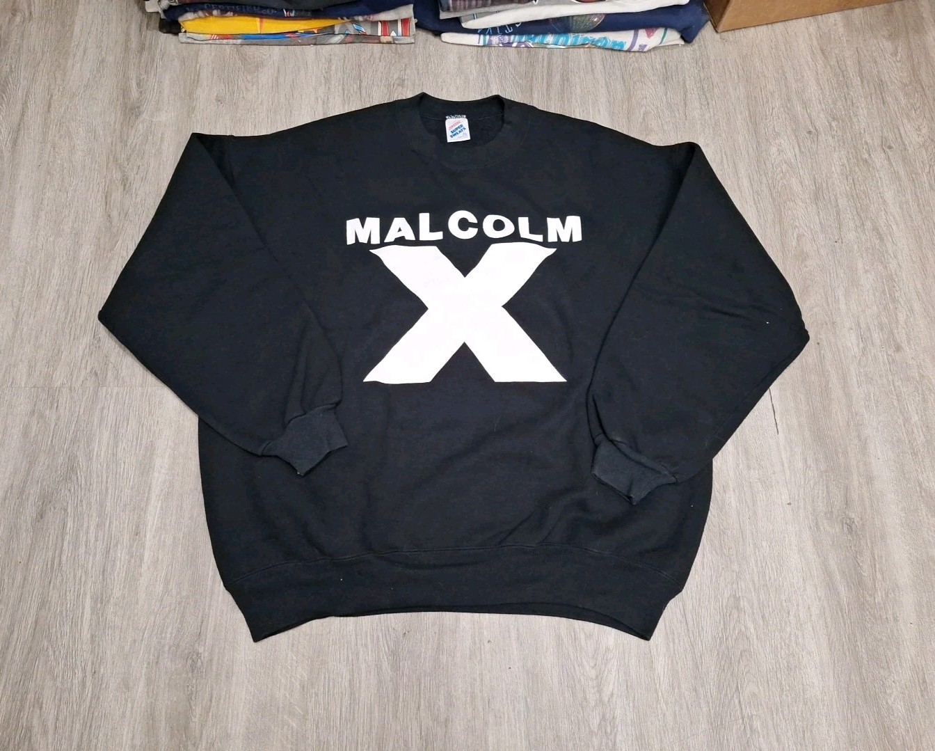 Rare Vintage Jerzees Super Sweats Malcolm X Crewneck Sweatshirt 80s 90s sz XL Rare Vintage Jerzees Super Sweats Malcolm X Crewneck Sweatshirt 80s 90s sz XL