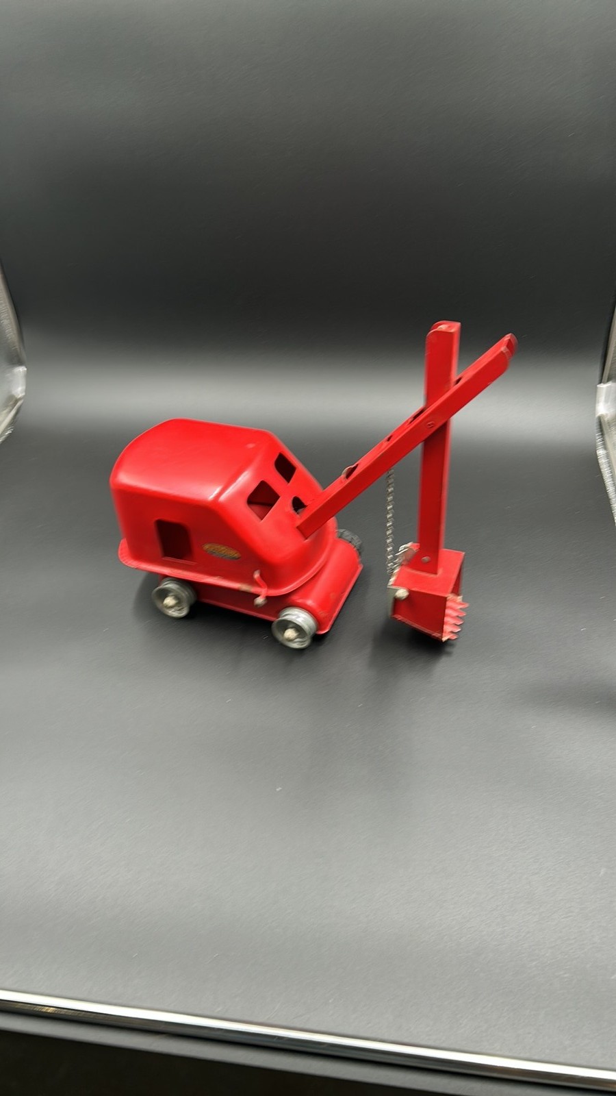 Vintage 1950s Tonka Toys Mound Metalcraft Red Steam Shovel Excavator Vintage 1950s Tonka Toys Mound Metalcraft Red Steam Shovel Excavator