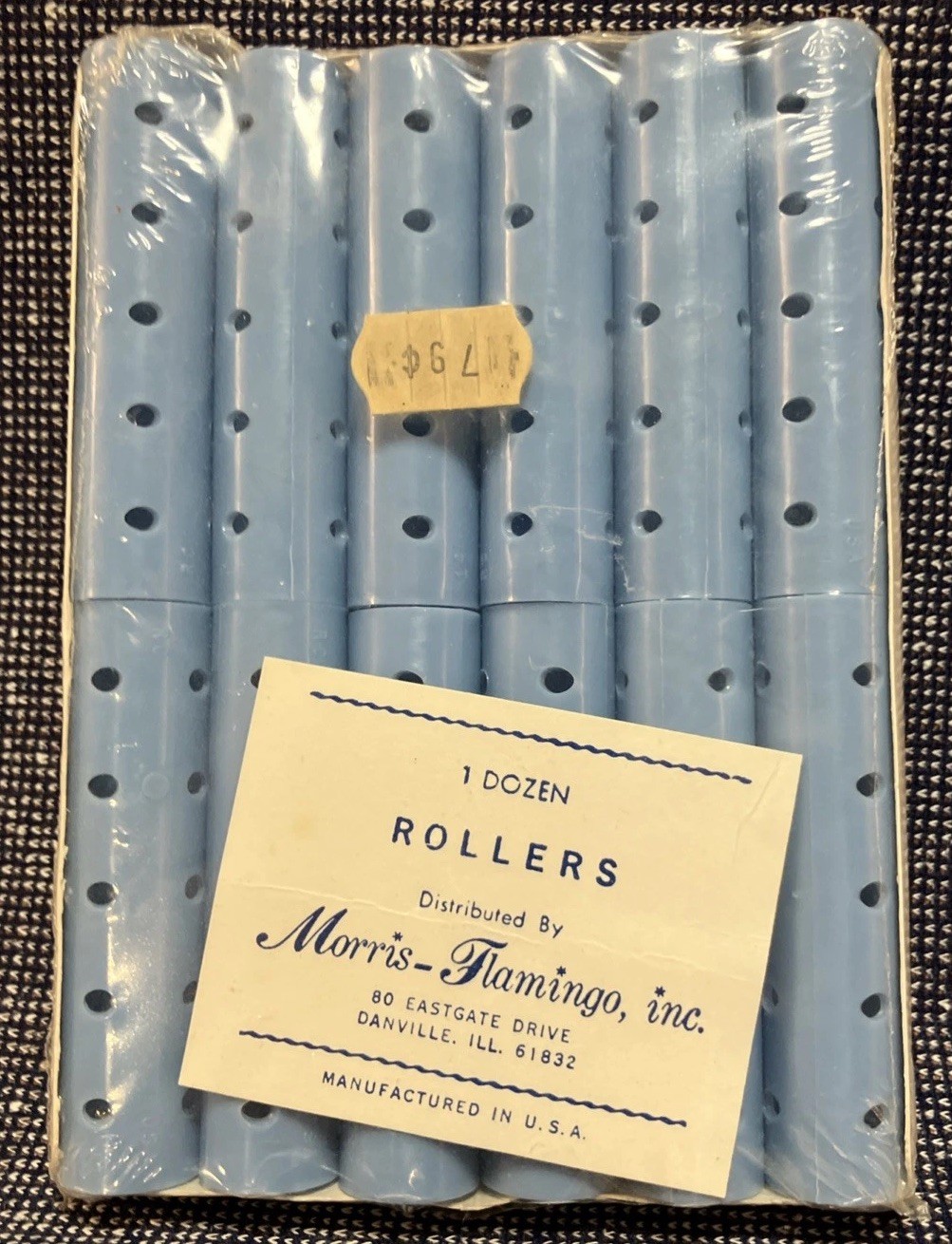 Morris-Flamingo Vintage Hair Roller 12 Made In USA New Sealed Old Stock