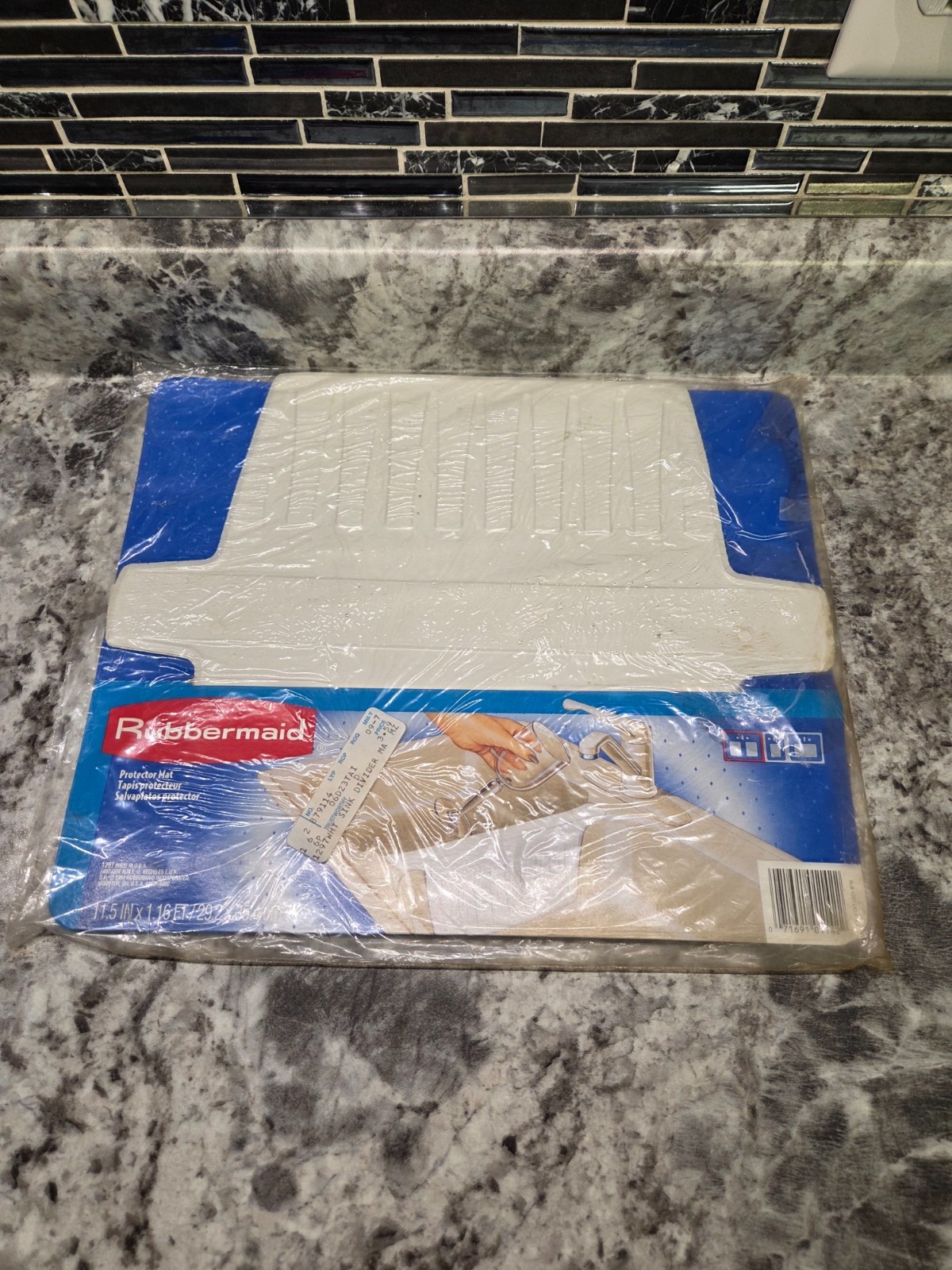 VTG NEW Rubbermaid Kitchen Twin Sink Divider Dish Protector Mat 1297 USA