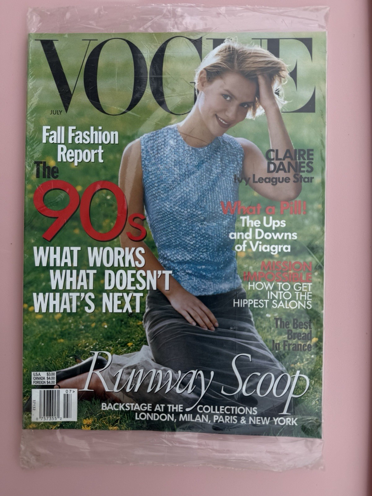 1998 Vogue Magazine Claire Danes Parker Sex & The City Fashion Print Ads SEALED 1998 Vogue Magazine Claire Danes Parker Sex & The City Fashion Print Ads SEALED