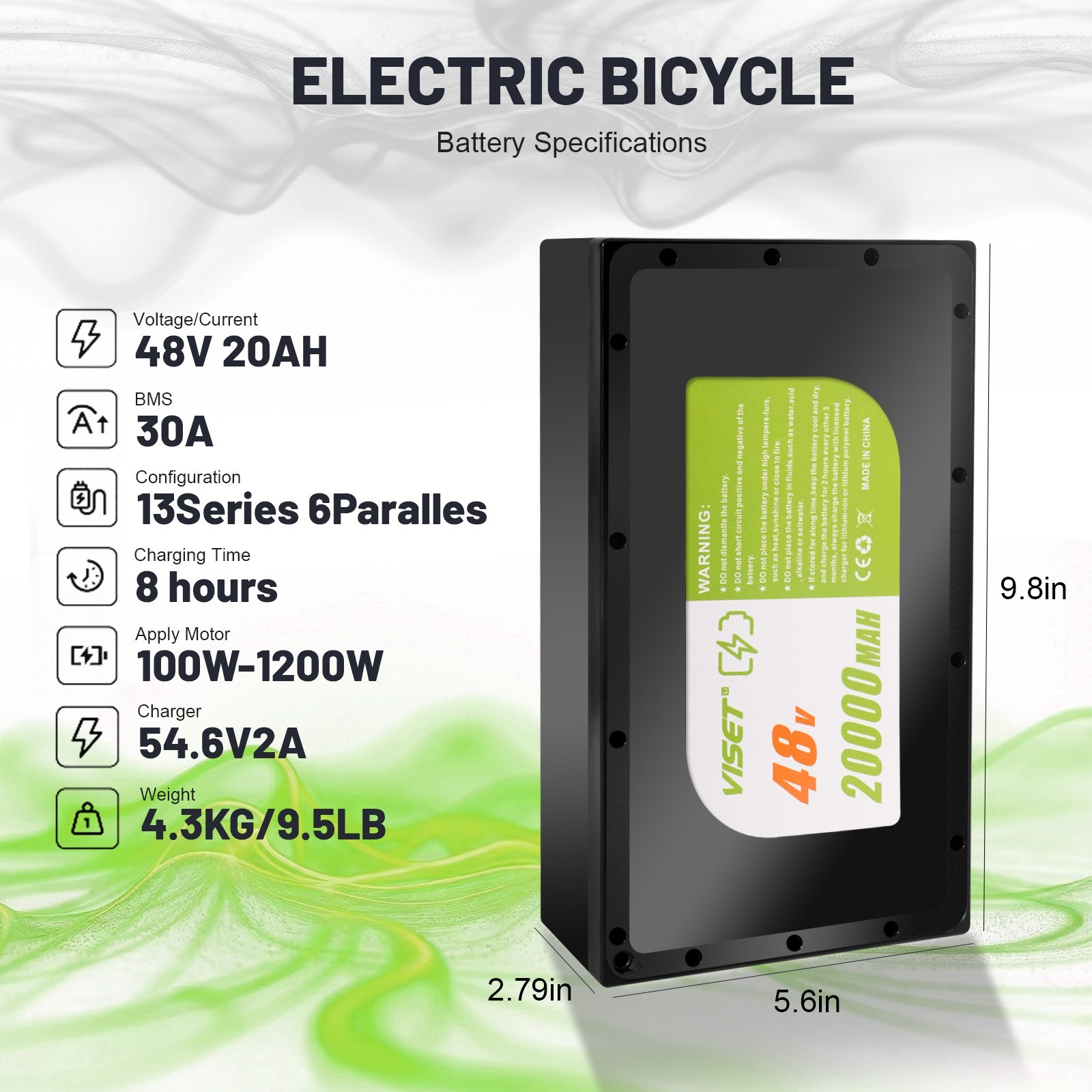 52V/48V 20Ah EBike Scooter Li-ion Battery With 30A BMS For 100W-1500W Motor 52V/48V 20Ah EBike Scooter Li-ion Battery With 30A BMS For 100W-1500W Motor