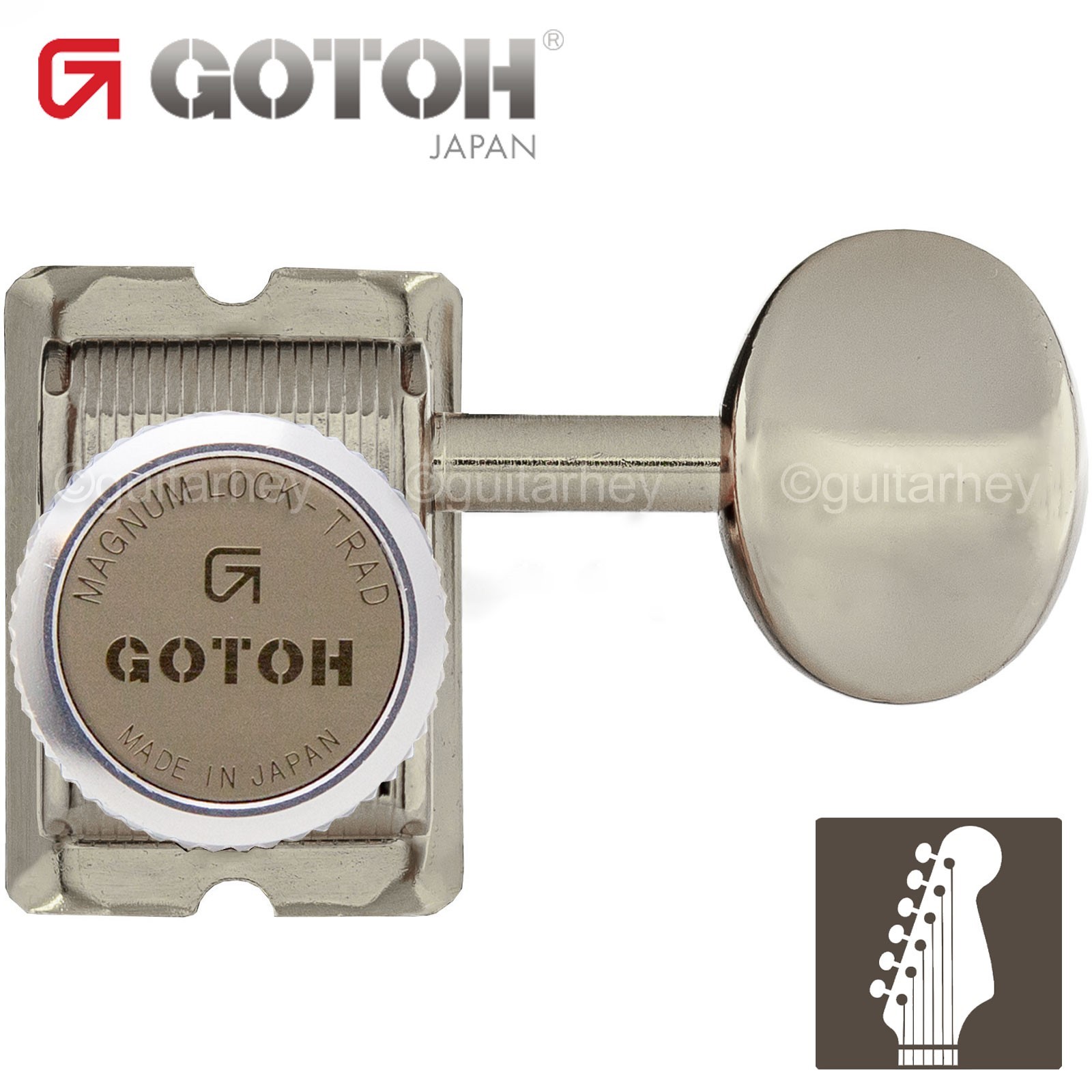 NEW Gotoh SD91-05M MGT Locking Tuners Set 6 in line STAGGERED w/ screws - NICKEL NEW Gotoh SD91-05M MGT Locking Tuners Set 6 in line STAGGERED w/ screws - NICKEL