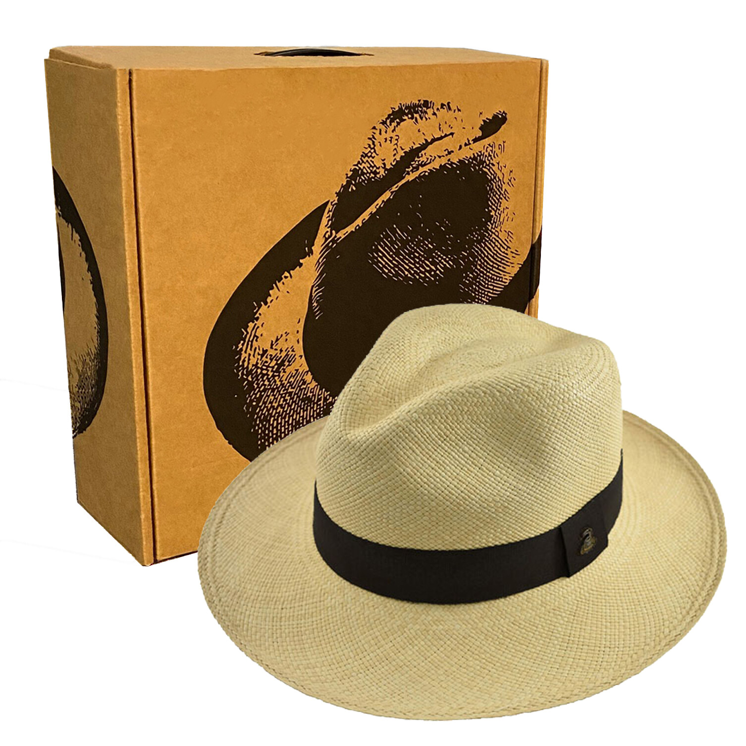Authentic Panama Hat - Custom Band - Handmade Ecuador Toquilla Straw Fedora - EA