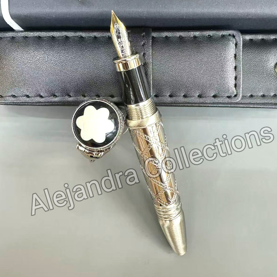 MONTBLANC Rudyard Kipling Wolf Head Limited Edition Fountain Pen Silver w/ Box MONTBLANC Rudyard Kipling Wolf Head Limited Edition Fountain Pen Silver w/ Box