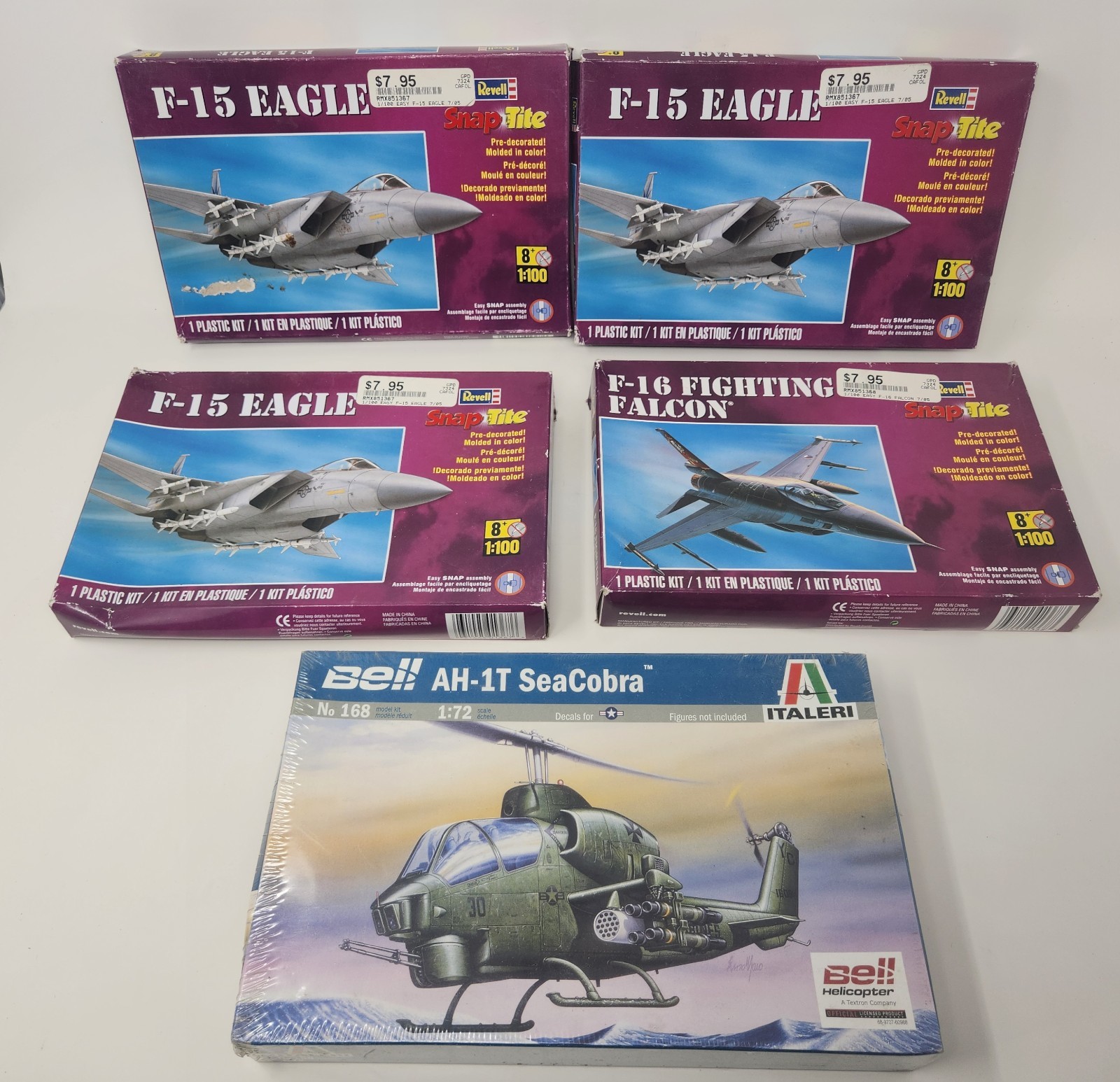 Vintage Model Kit Lot Revell Italeri Military 1/72 1/48 Aircraft Soldiers Sealed