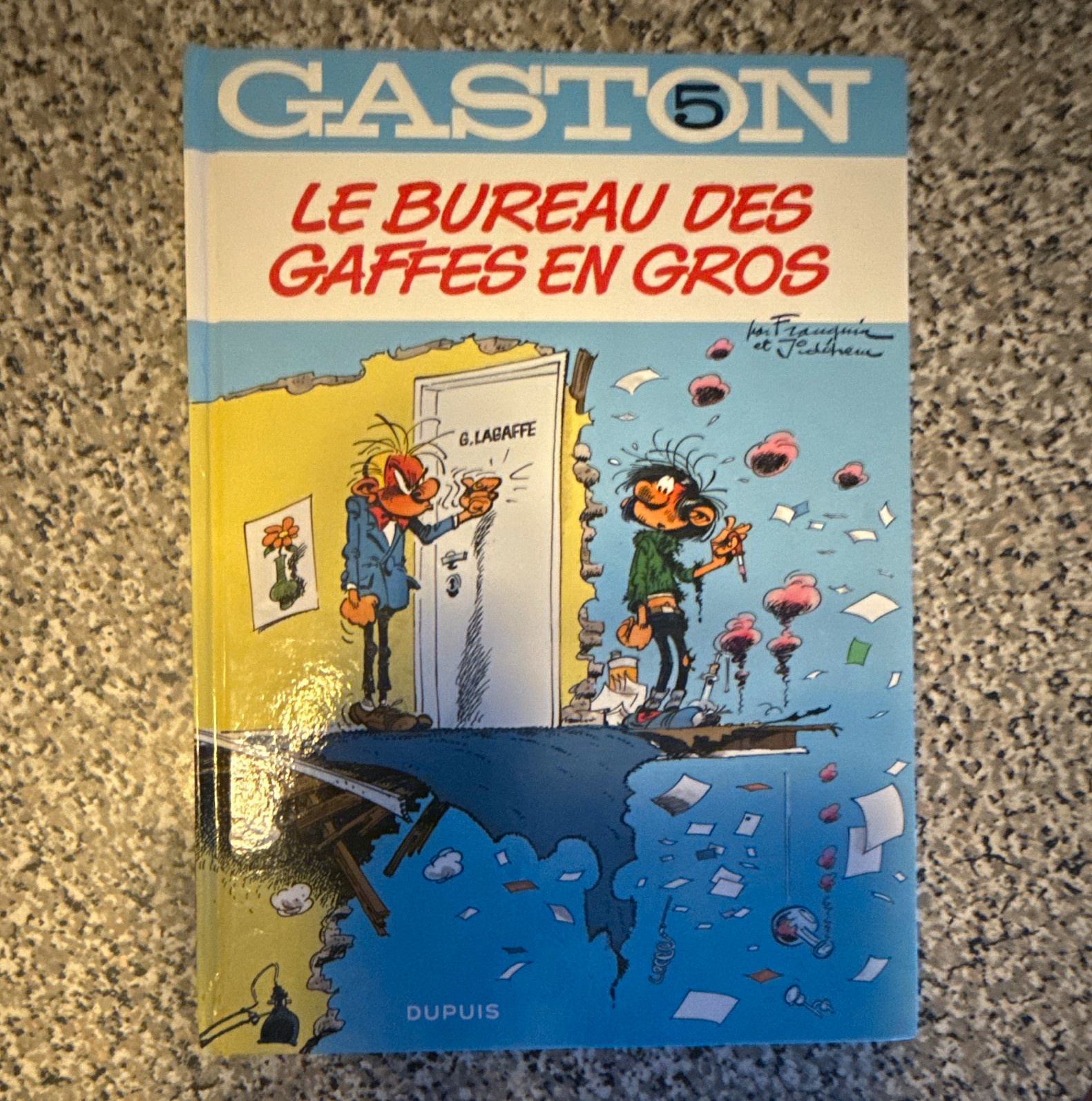 Gaston Lagaffe #5 Le Bureau des Gaffes en Gros French Album Dupuis - Vintage