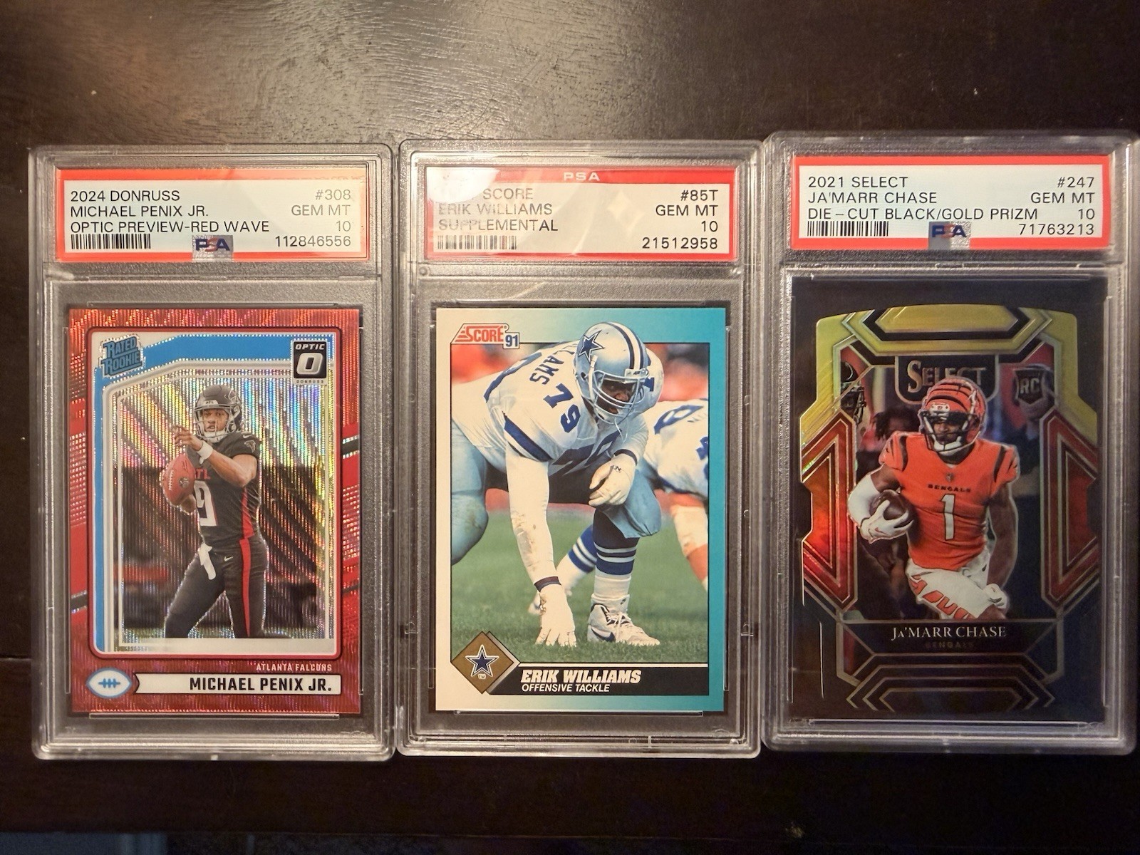 Lot Of 3 Psa Graded 10 Football Cards Lot Of 3 Psa Graded 10 Football Cards