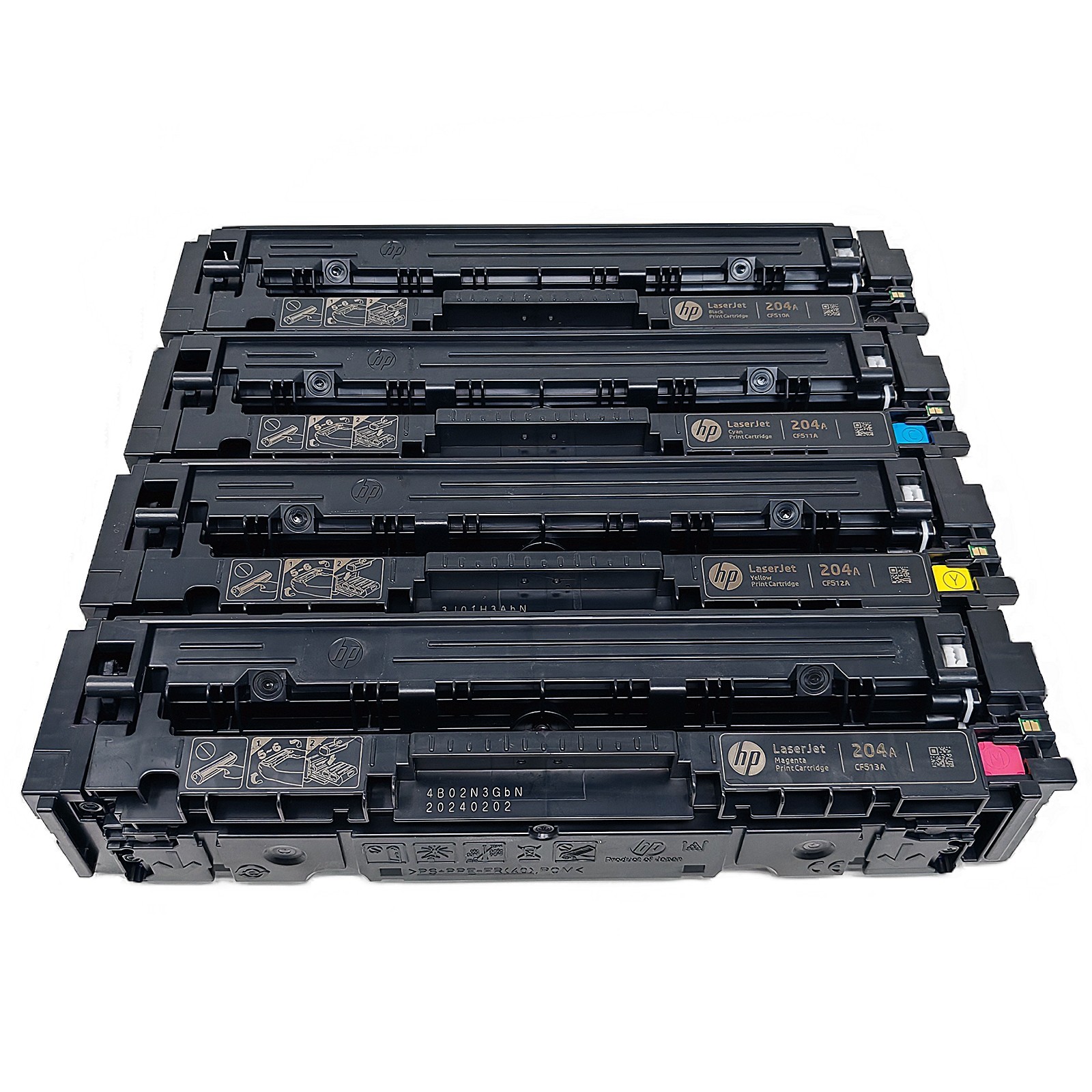 4 Genuine HP 204A CF510A-CF513A Toner for LaserJet M154nw MFP M180n/M180nw 181fw 4 Genuine HP 204A CF510A-CF513A Toner for LaserJet M154nw MFP M180n/M180nw 181fw