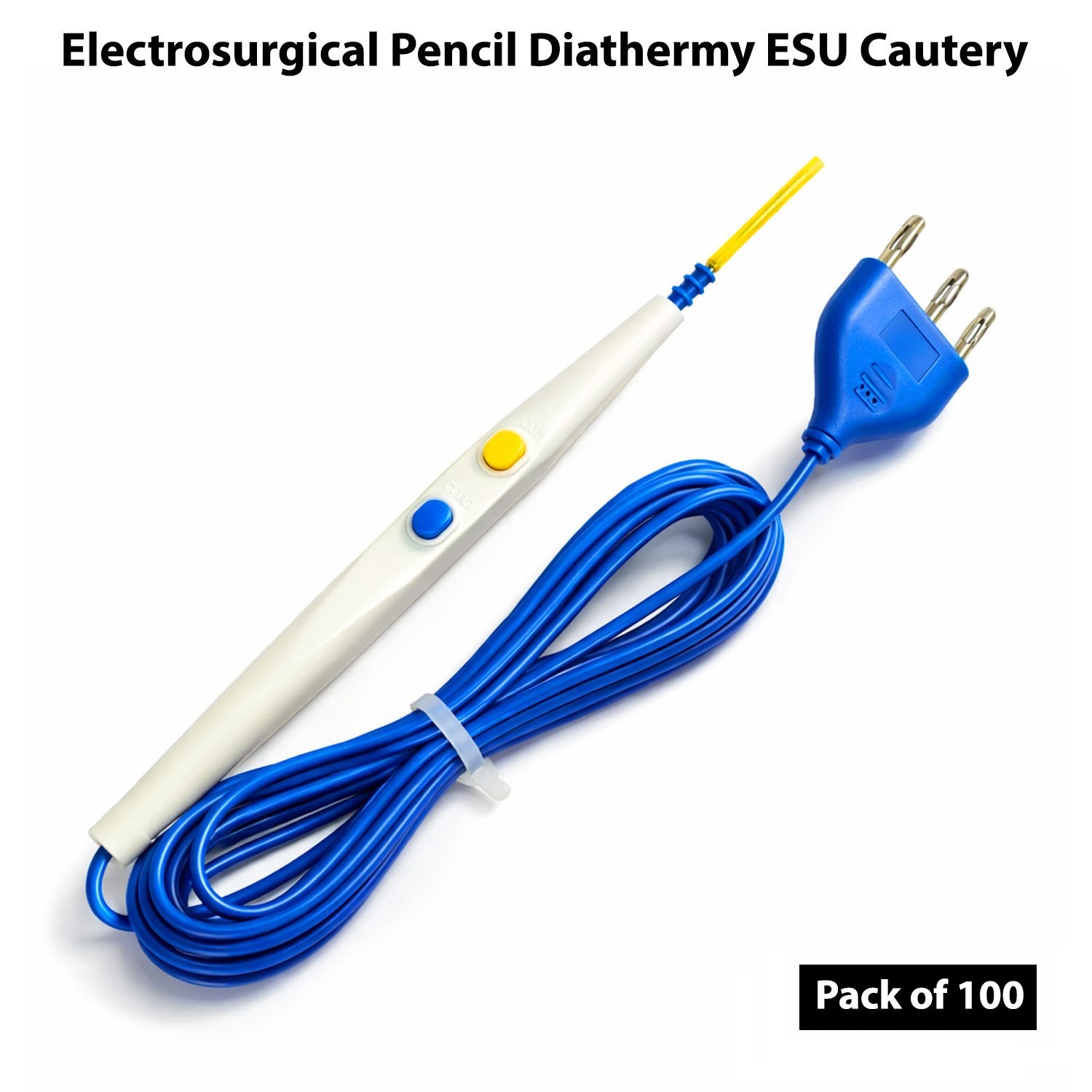 Diathermy ESU Cautery Electrosurgical Pencil with Blade Electrode Box of 100 Pcs Diathermy ESU Cautery Electrosurgical Pencil with Blade Electrode Box of 100 Pcs