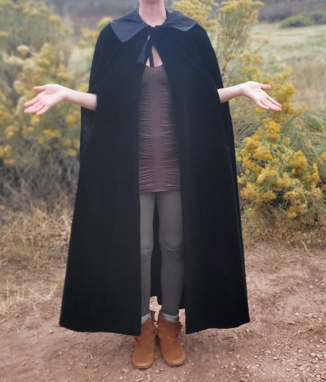 Vintage antique real cotton velvet formal cape cloak costume theater Vintage antique real cotton velvet formal cape cloak costume theater