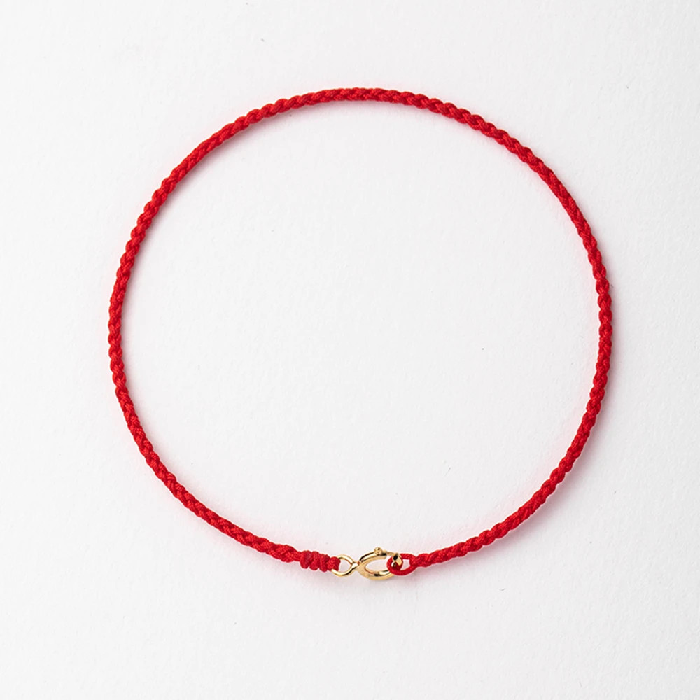 Handmade Red String Bracelet Gold Clasp Protection Good Luck Rope Jewelry Handmade Red String Bracelet Gold Clasp Protection Good Luck Rope Jewelry