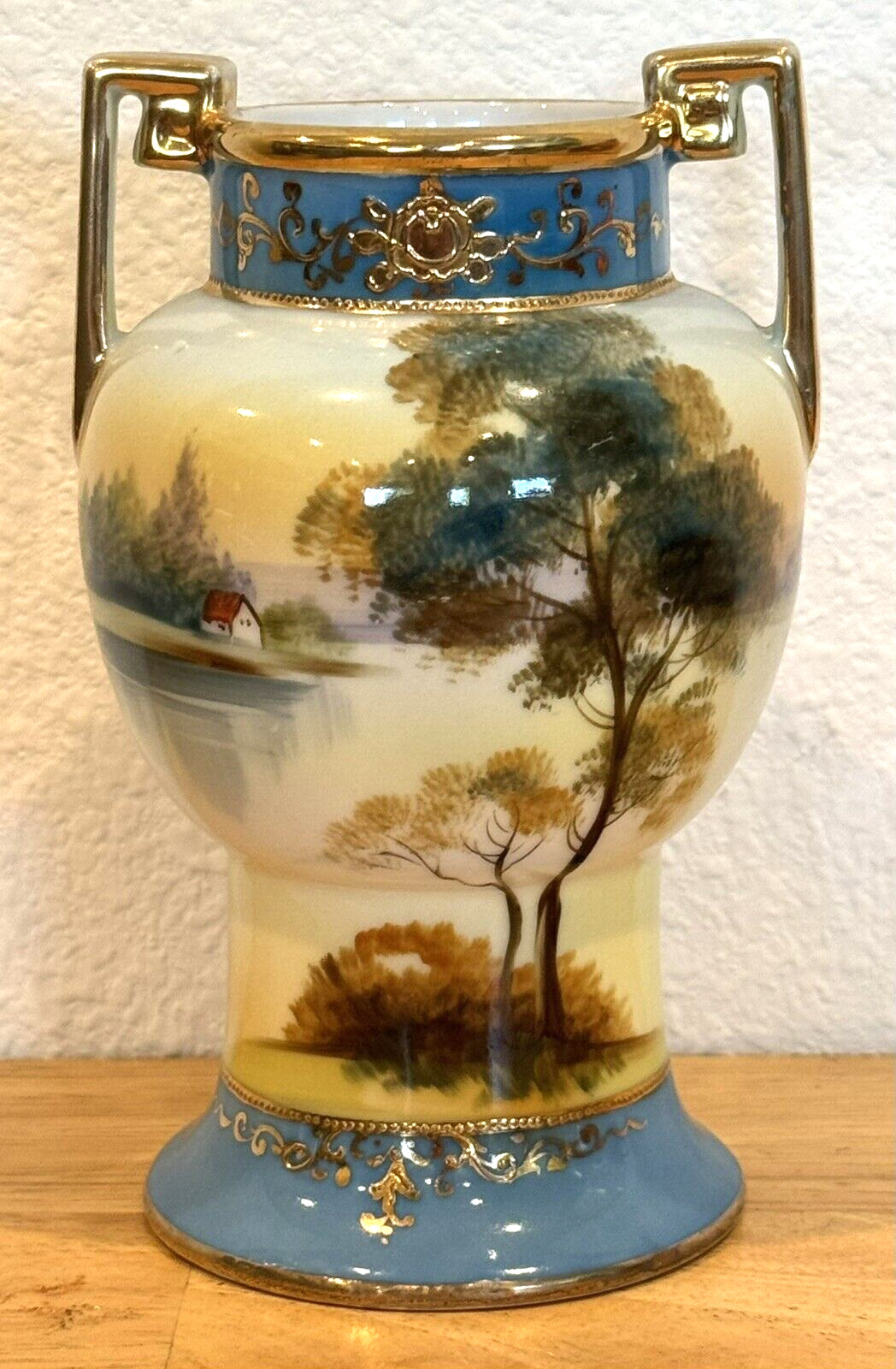 ANTIQUE RARE VINTAGE NIPPON MORIMURA BROTHERS HAND PAINTED DUAL HANDLE 6 ANTIQUE RARE VINTAGE NIPPON MORIMURA BROTHERS HAND PAINTED DUAL HANDLE 6