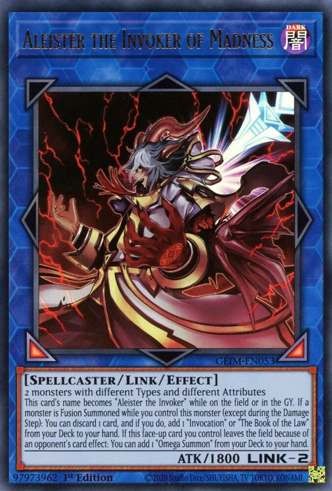 YUGIOH 1x Aleister the Invoker of Madness Ultra Rare GEIM-EN053 NM YUGIOH 1x Aleister the Invoker of Madness Ultra Rare GEIM-EN053 NM