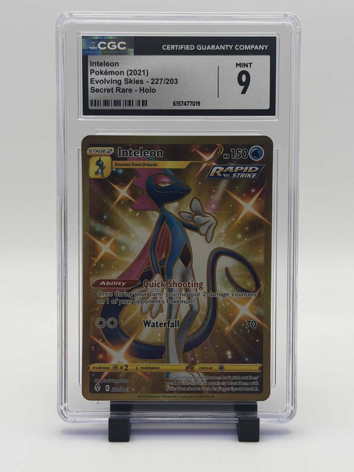 Inteleon (Secret) 227/203 SWSH07: Evolving Skies Holo Inteleon (Secret) 227/203 SWSH07: Evolving Skies Holo