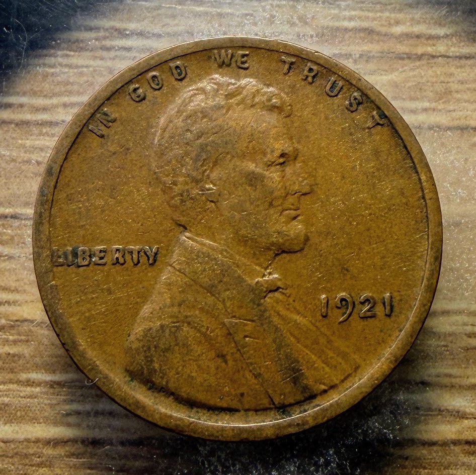 1921-P Lincoln Wheat Cent - Actual Coin Shown - & Tracking INV#27 1921-P Lincoln Wheat Cent - Actual Coin Shown - & Tracking INV#27