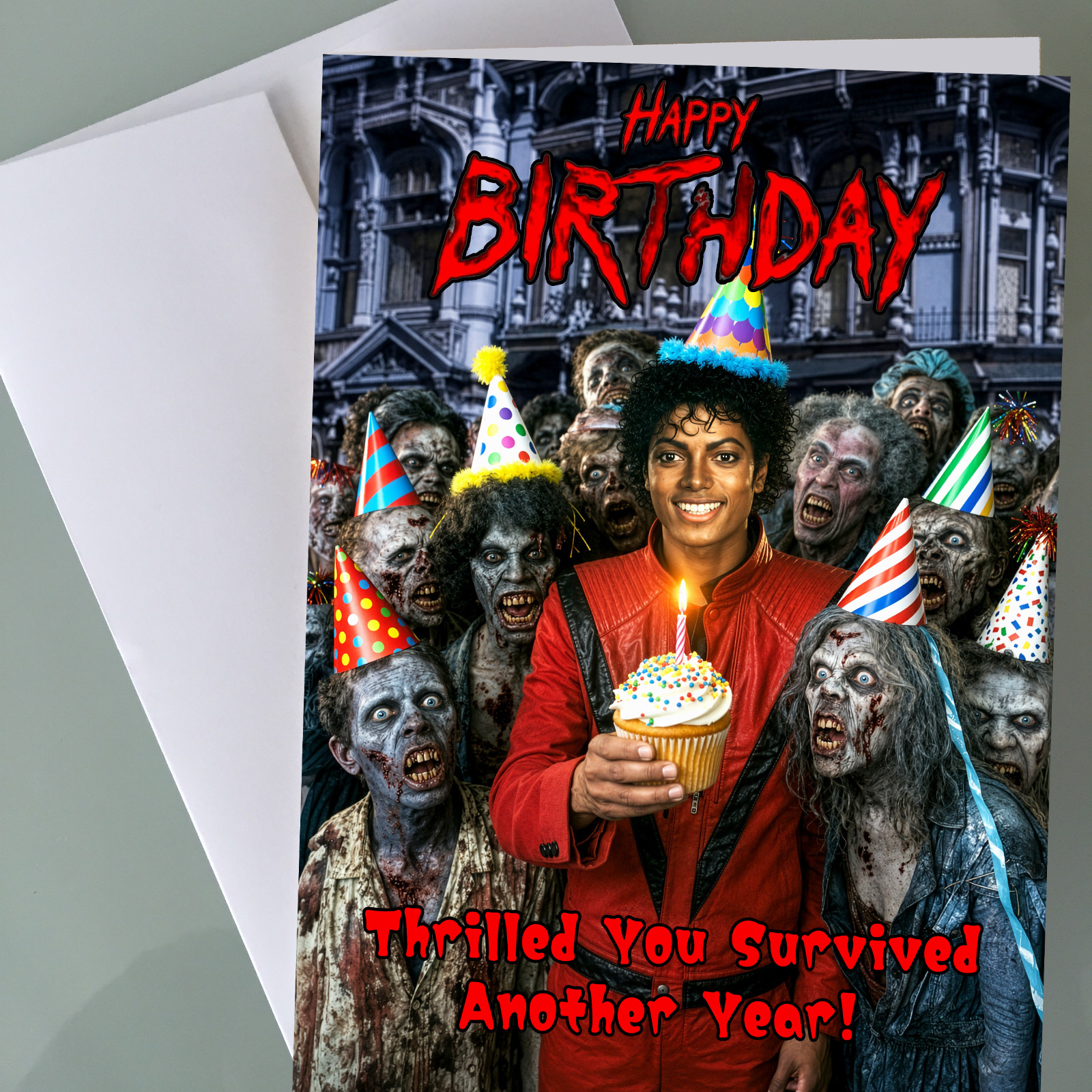 Michael Jackson Thriller Birthday Card Funny Birthday Card Fan Art Gift Michael Jackson Thriller Birthday Card Funny Birthday Card Fan Art Gift