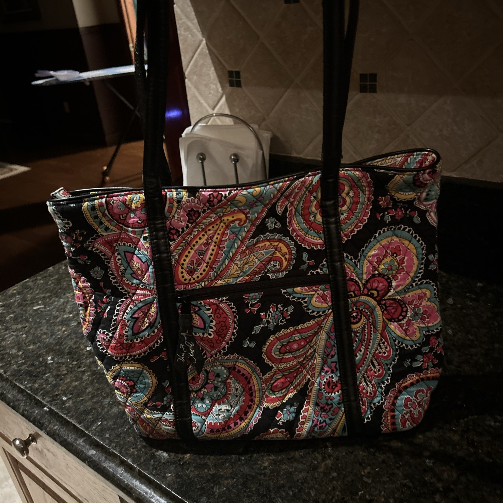 Vera Bradley Retired Parisian Paisley Purse  Shoulder Bag Tote Beach Vacation