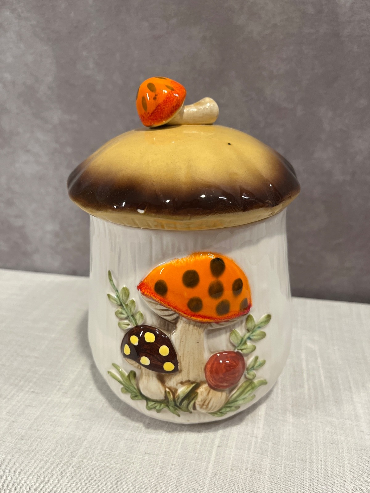 vintage Sears Roebuck & Co. Merry Mushroom canister Large vintage Sears Roebuck & Co. Merry Mushroom canister Large