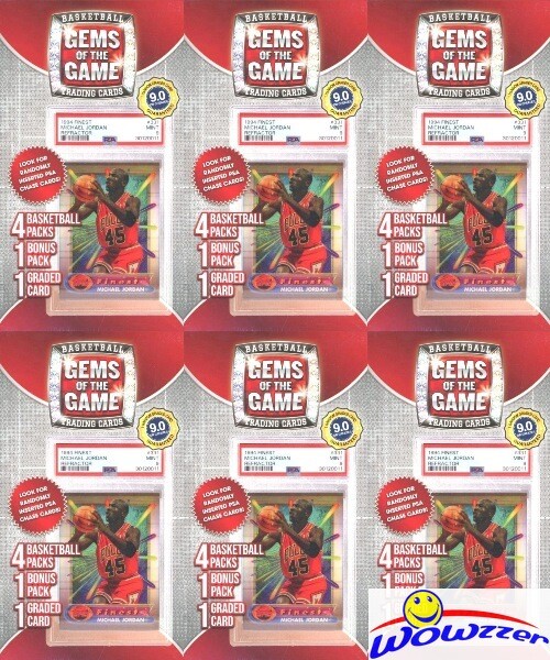 (6) 2024 Gems of the Game MJH Basketball Sealed Box-30 Packs & 6 Graded Cards