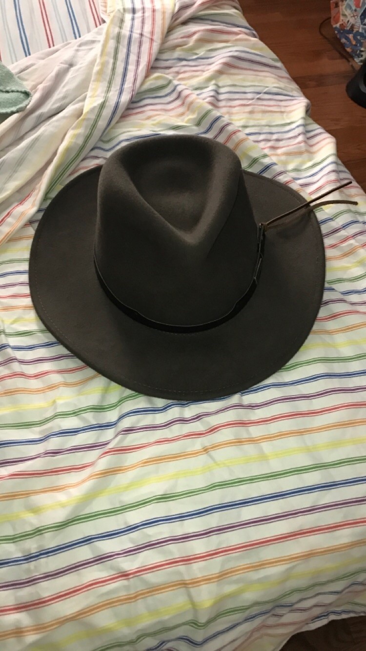 Indiana Jones 1984 Stetson Wool Fedora Hat Wide Brim Size ? Indiana Jones 1984 Stetson Wool Fedora Hat Wide Brim Size ?