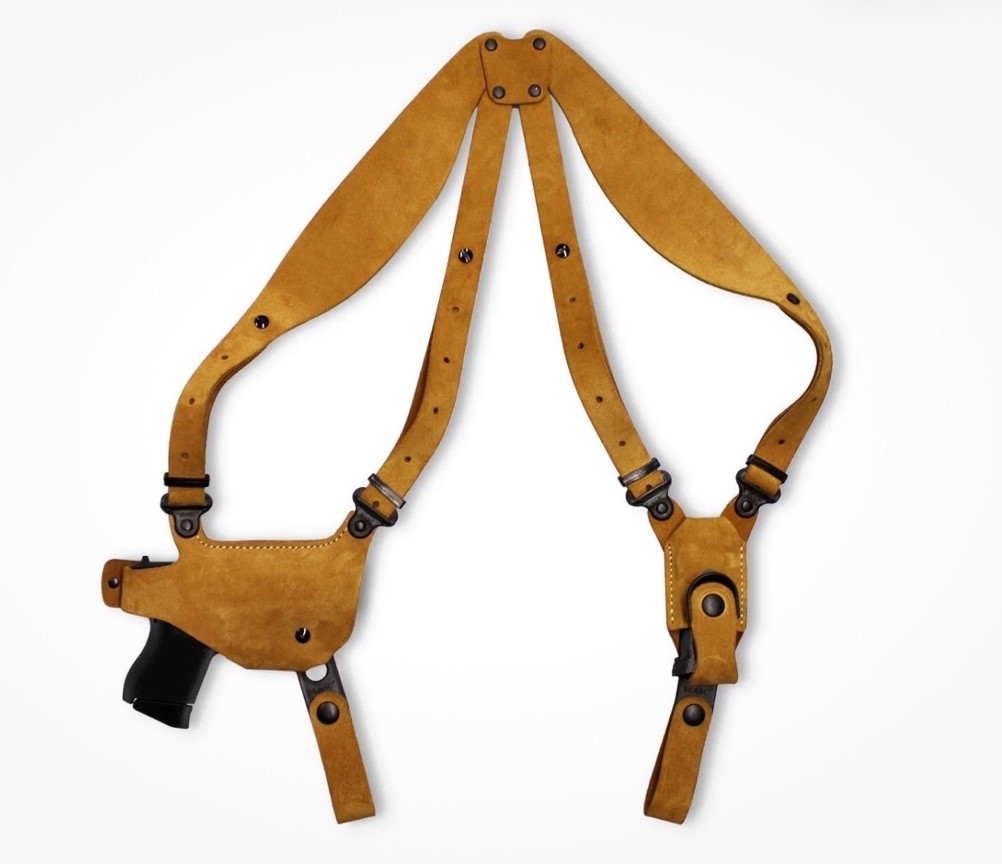 Fits Glock 30 With Rail Suede Shoulder Holster Single Magazine Carrier #1018# RH