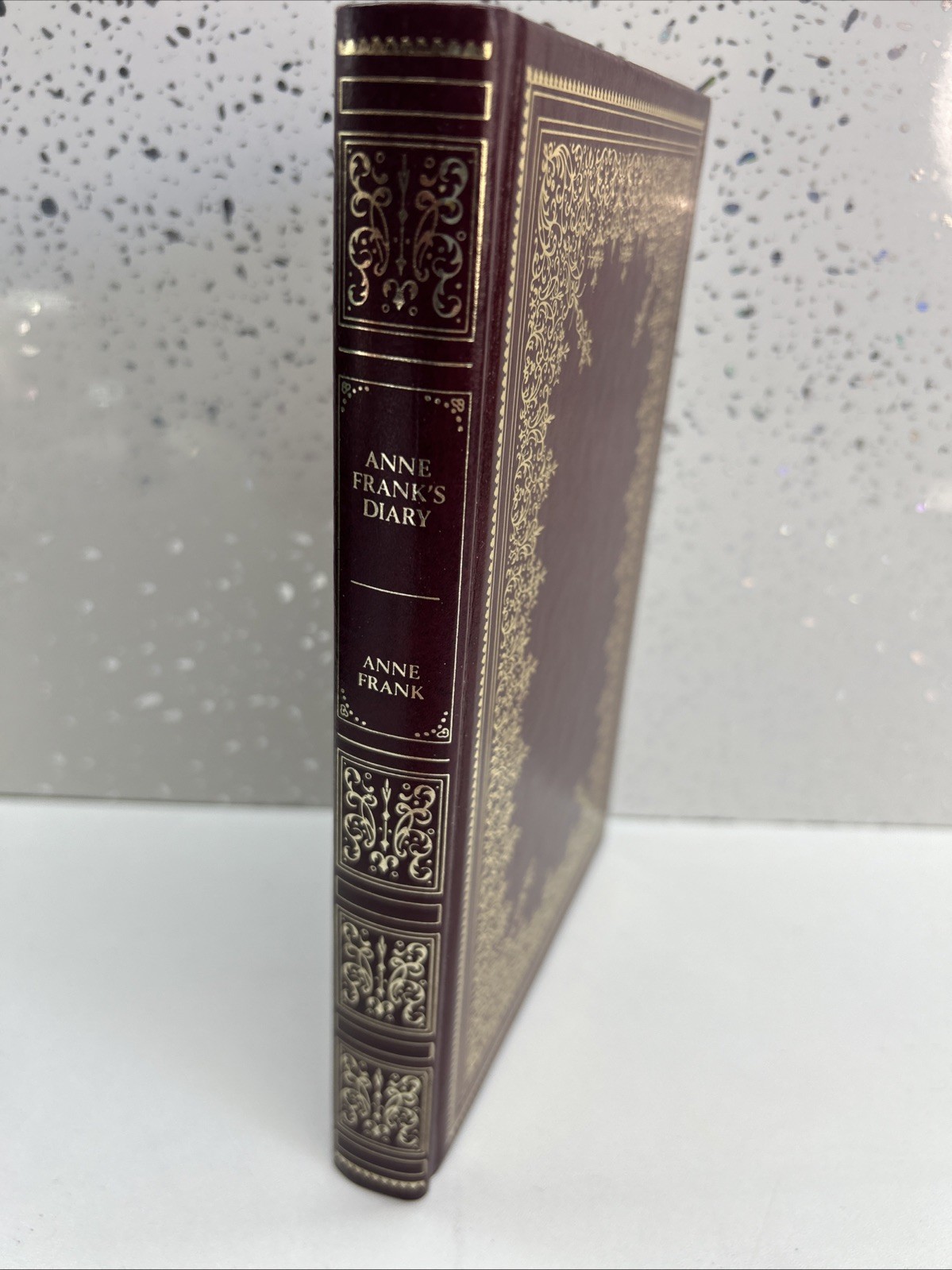 Vintage Anne Frank\'s Diary Book 1986 Guild Publishing Red Faux Leather Gold Gilt Vintage Anne Frank\'s Diary Book 1986 Guild Publishing Red Faux Leather Gold Gilt