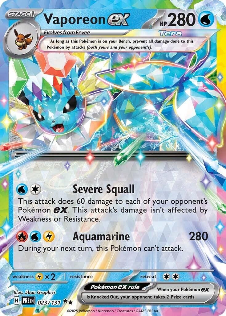 Vaporeon ex Holofoil [PRE - 023/131]