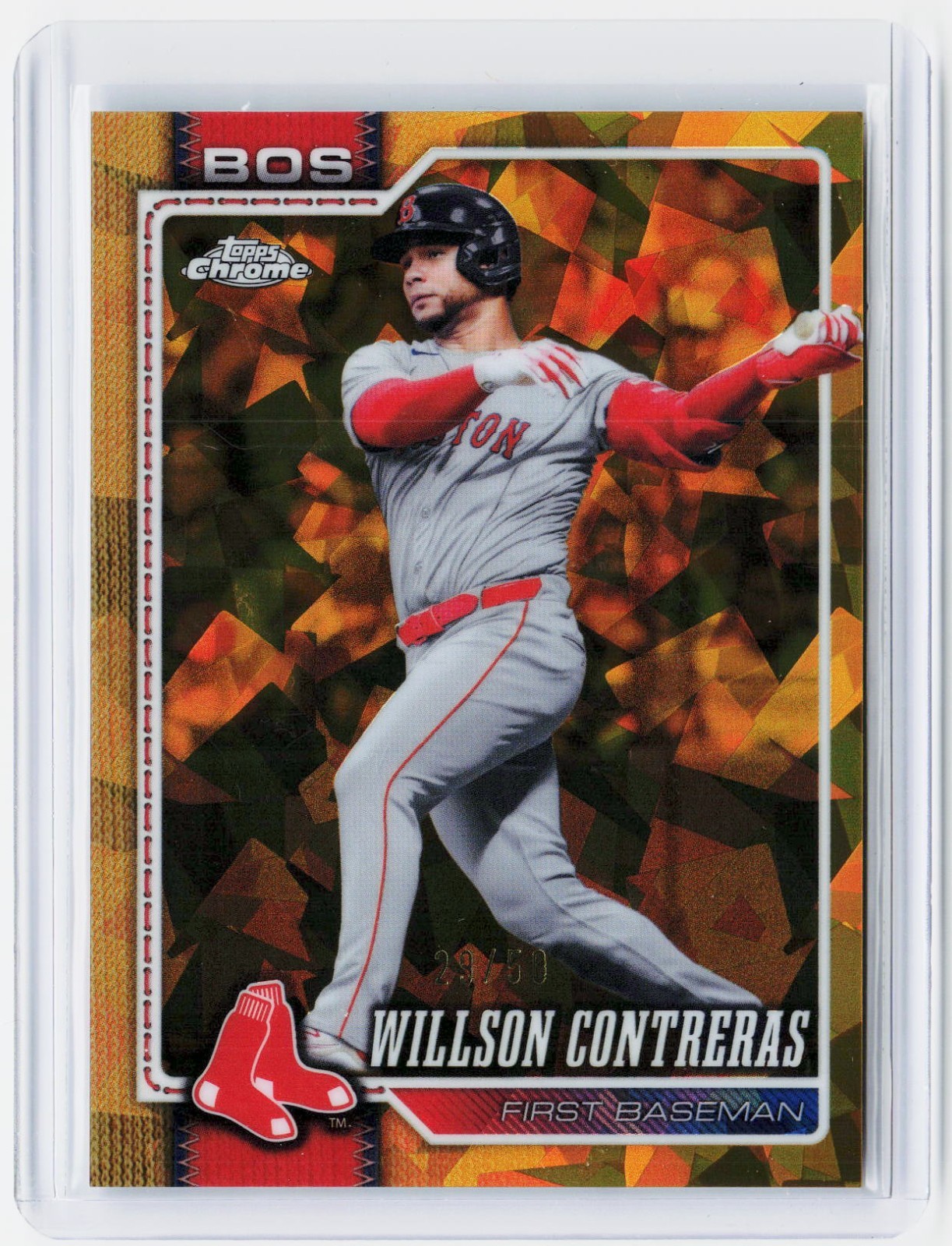 WILLSON CONTRERAS 2026 TOPPS CHROME SAPPHIRE GOLD REFRACTOR /50 #280 WILLSON CONTRERAS 2026 TOPPS CHROME SAPPHIRE GOLD REFRACTOR /50 #280
