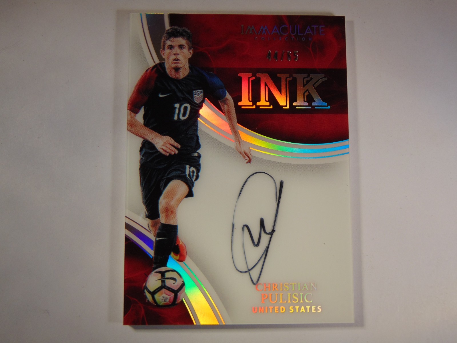 2017 Panini Immaculate CHRISTIAN PULISIC Ink On Card Autograph #44/65 - USMNT