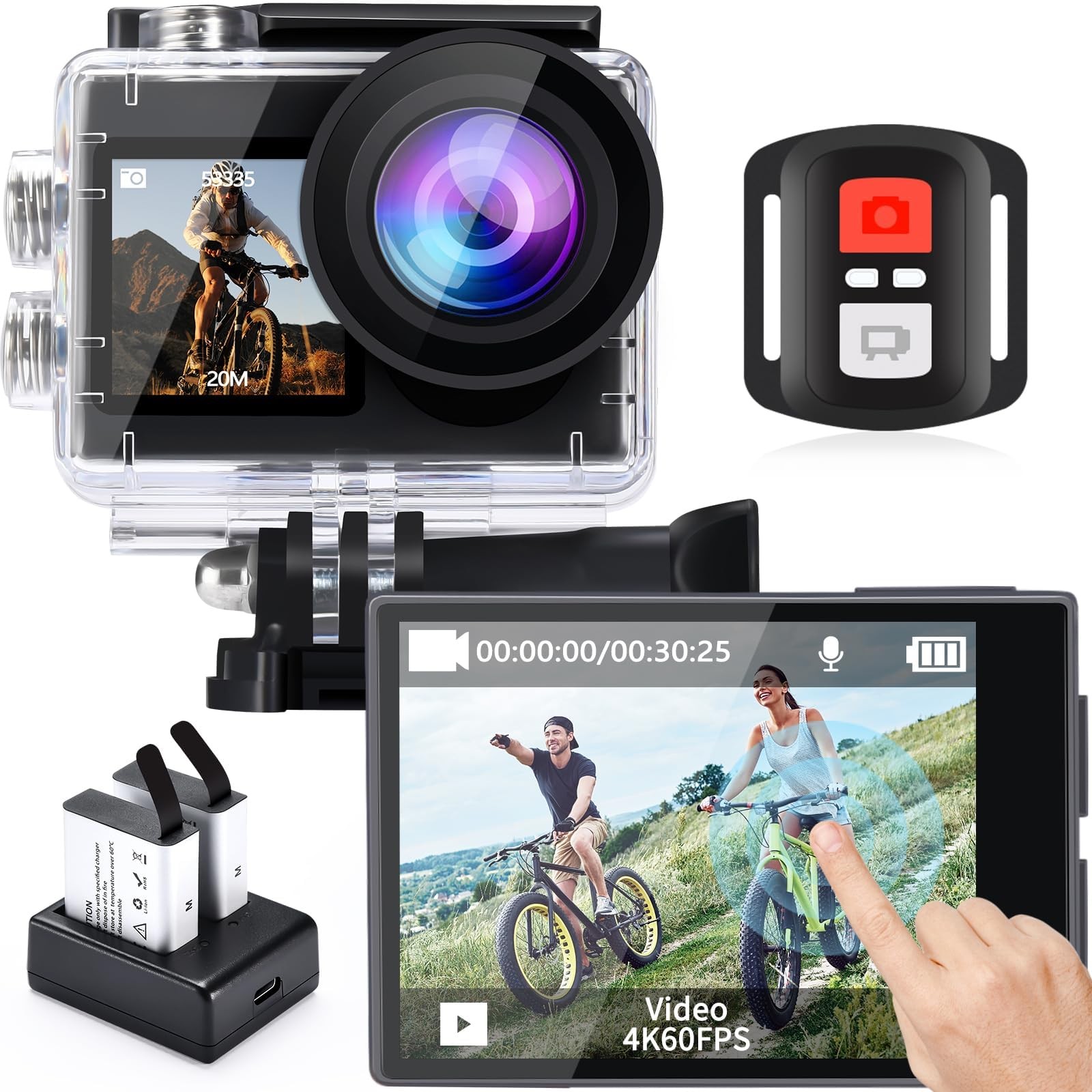 icefox i8 Action Camera with 20MP, 5X Zoom, Underwater small, Jet Black icefox i8 Action Camera with 20MP, 5X Zoom, Underwater small, Jet Black