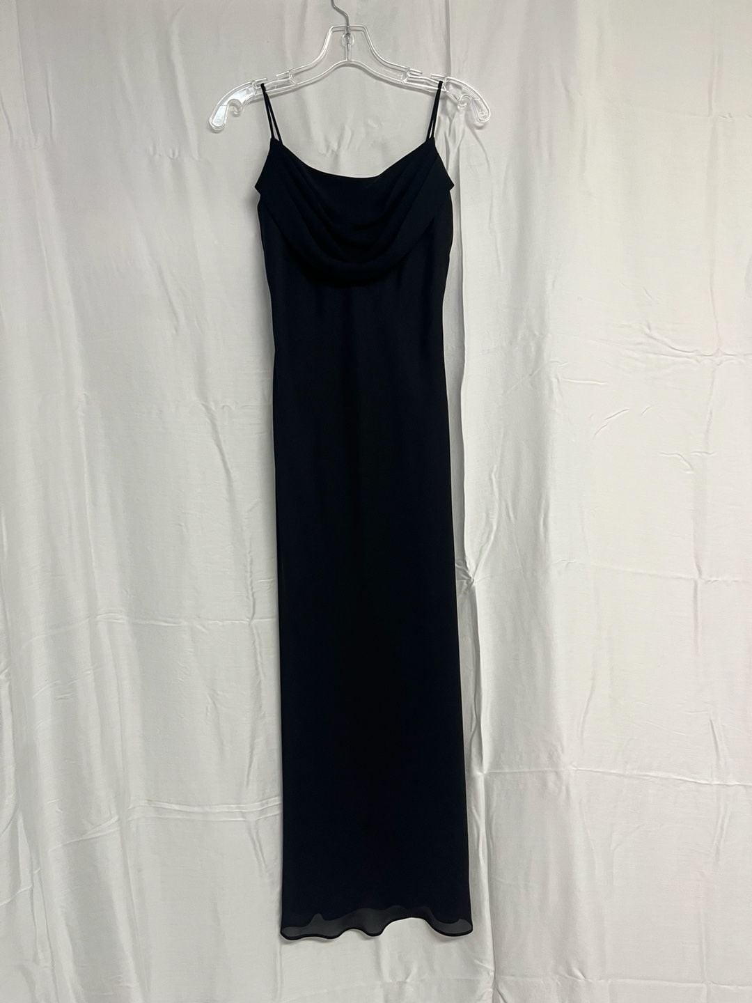 Onyx Nite Black Cowl Neck Formal Evening Dress Size 8
