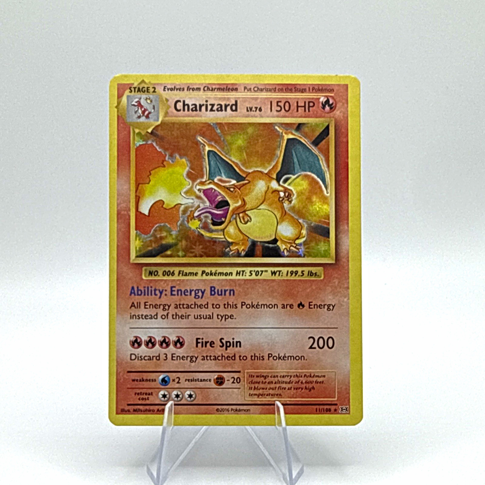 Pokemon TCG Evolutions Charizard 11/108 Holo Rare Stage 2 150HP Pokemon TCG Evolutions Charizard 11/108 Holo Rare Stage 2 150HP