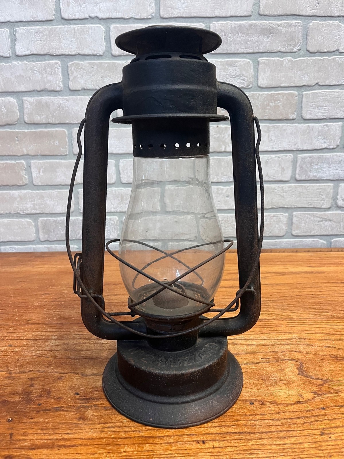 Vintage Dietz No. 2 Blizzard Lantern Clear Glass Globe New York, USA